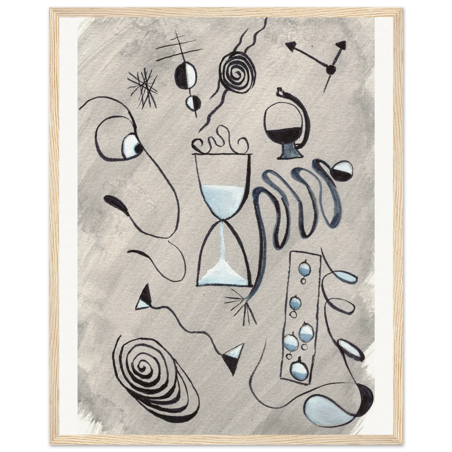 Affiche encadrée bois | Papier mat qualité musée | Aquarelle originale Laure Leprince - Laure Leprince - Artiste Peintre