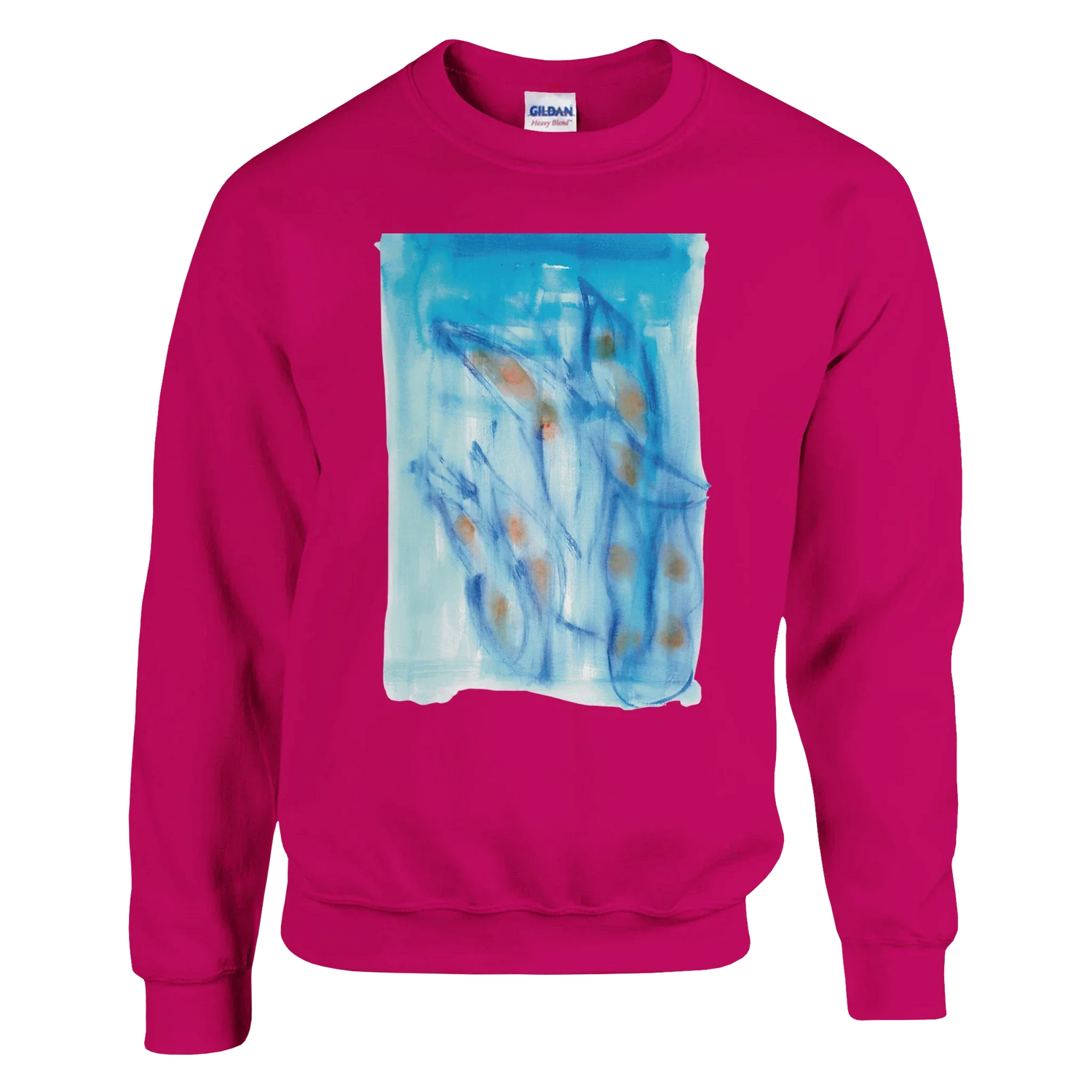 Sweatshirt Unisexe Classique Blue Sprouts – Impression Artistique Multicolore - Laure Leprince - Artiste Peintre