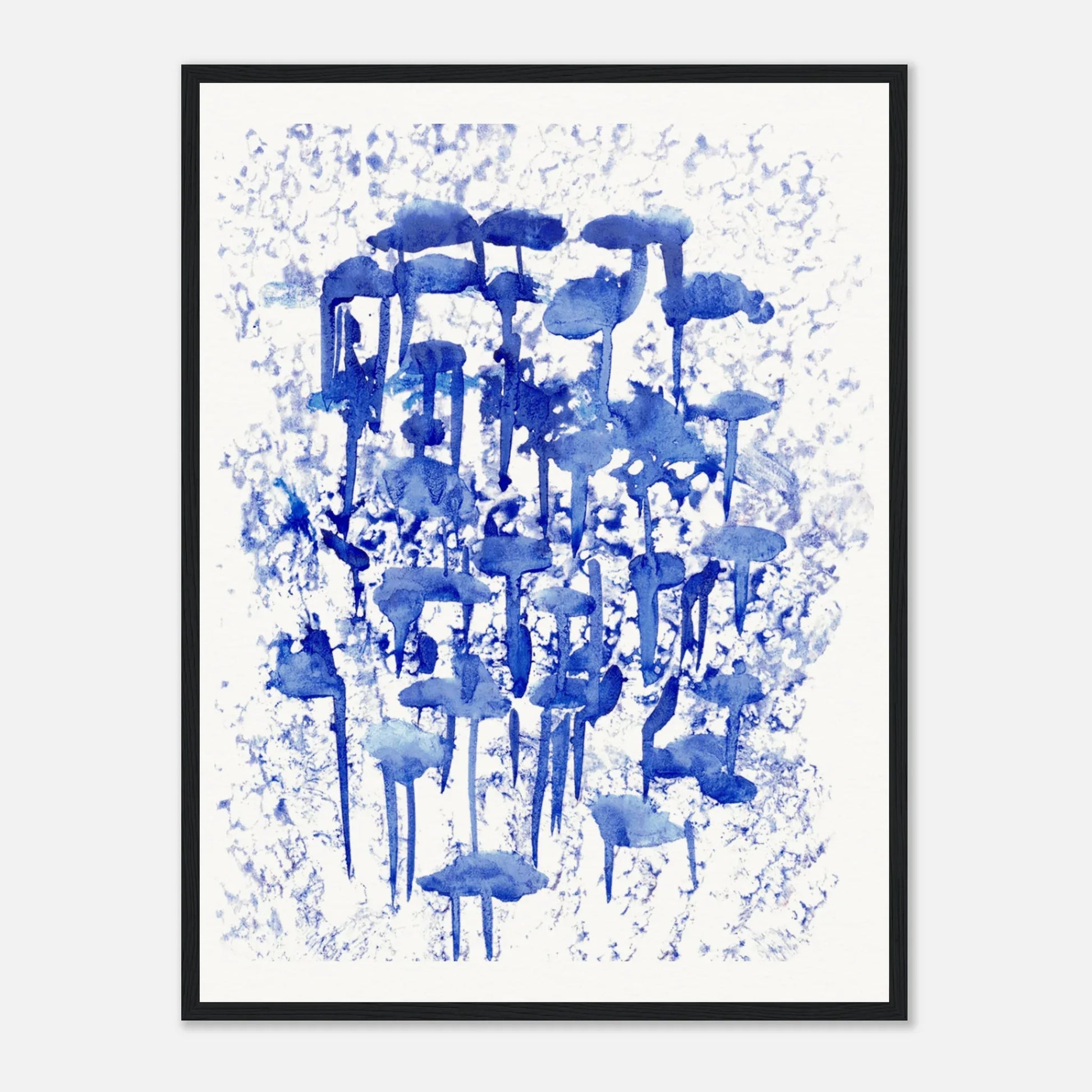 Museum-Quality Matte Paper Wooden Framed Poste Forêt Indigo - Laure Leprince - Artiste Peintre