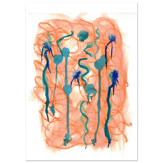 Premium Matte Paper Poster Aquarelle Originale RDJ3-8 - Laure Leprince - Artiste Peintre