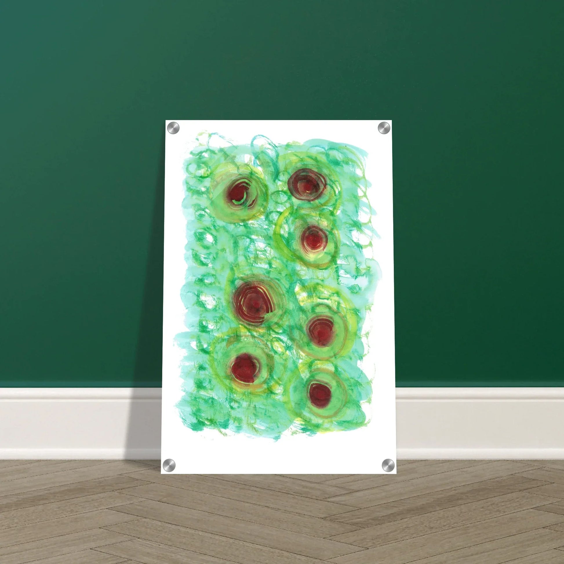 Impression sur acrylique brillante Green Echo | Art contemporain par Laure Leprince - Laure Leprince - Artiste Peintre