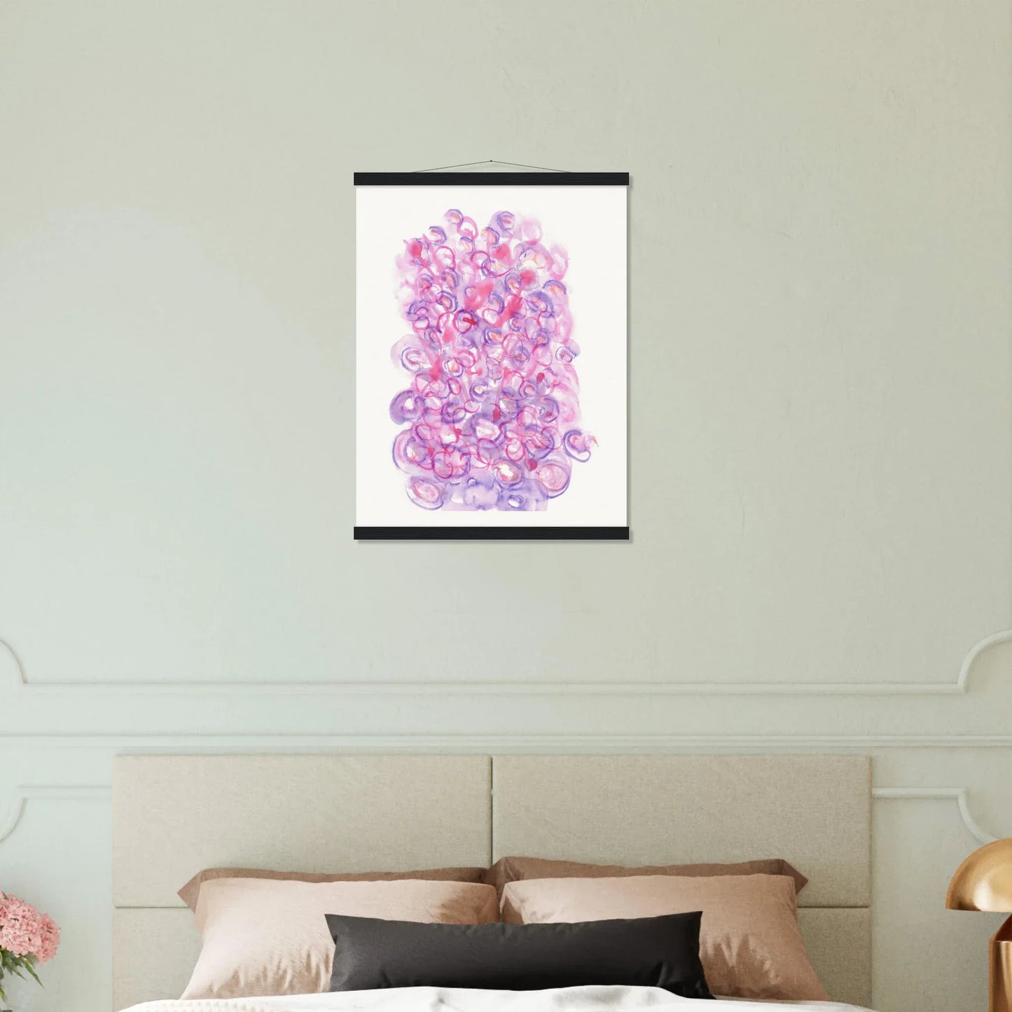 Museum-Quality Matte Paper Poster with Hanger Floraison Intime - Laure Leprince - Artiste Peintre