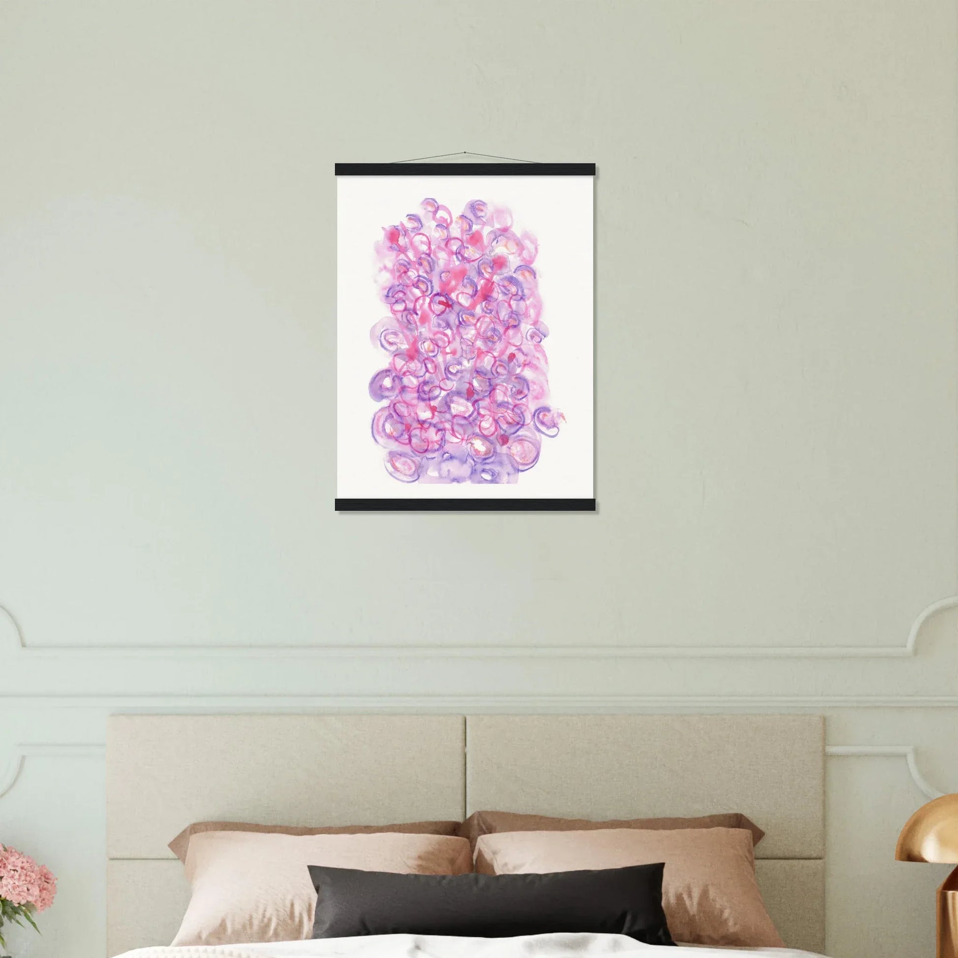Museum-Quality Matte Paper Poster with Hanger Floraison Intime - Laure Leprince - Artiste Peintre