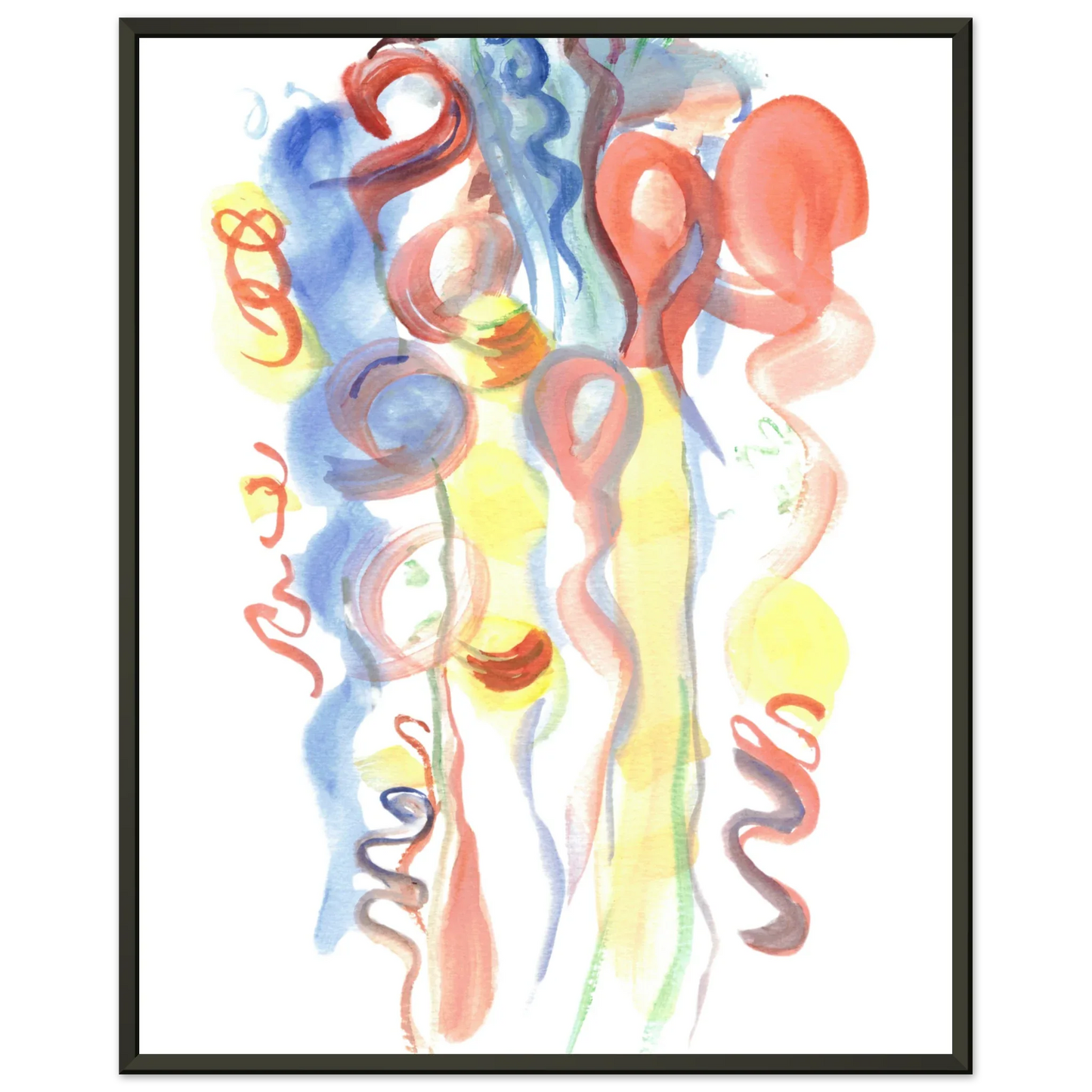 Classic Semi-Glossy Paper Metal Framed Poster Serpentins - Laure Leprince - Artiste Peintre