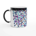Mug magique en céramique 325 ml Fragments indigo – Révèlez votre motif à la chaleur - Laure Leprince - Artiste Peintre