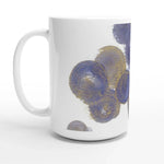 Mug en céramique blanche 44 cl Sphères – Grand format, design et qualité durable - Laure Leprince - Artiste Peintre