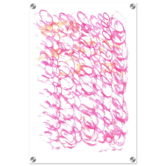 Impression sur acrylique brillante Pink Waves | Art contemporain par Laure Leprince - Laure Leprince - Artiste Peintre