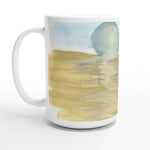 Mug en céramique blanche 44 Blue Horizon – Grand format, design et qualité durable - Laure Leprince - Artiste Peintre