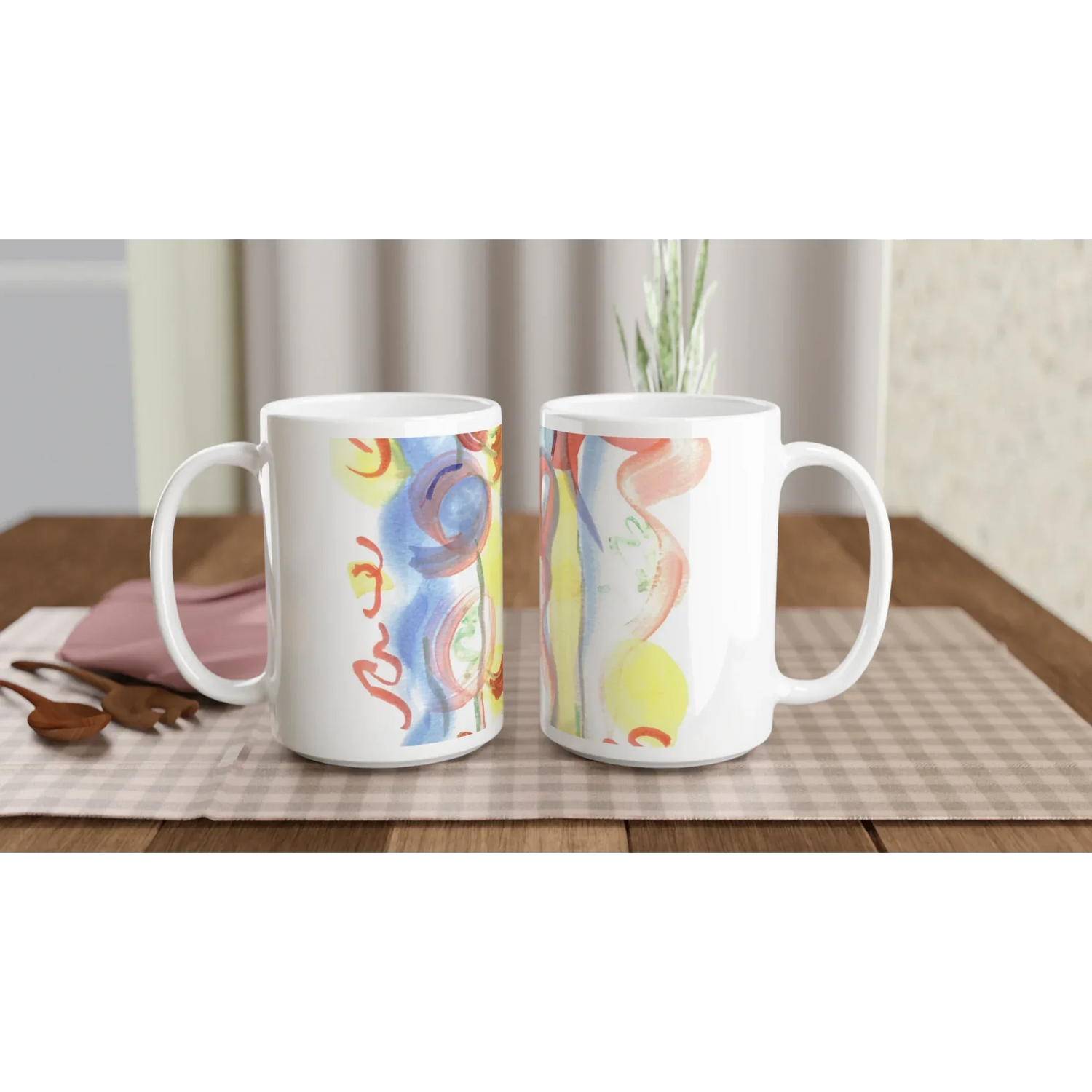 Mug en céramique blanche 44 Urban Parade – Grand format, design et qualité durable - Laure Leprince - Artiste Peintre