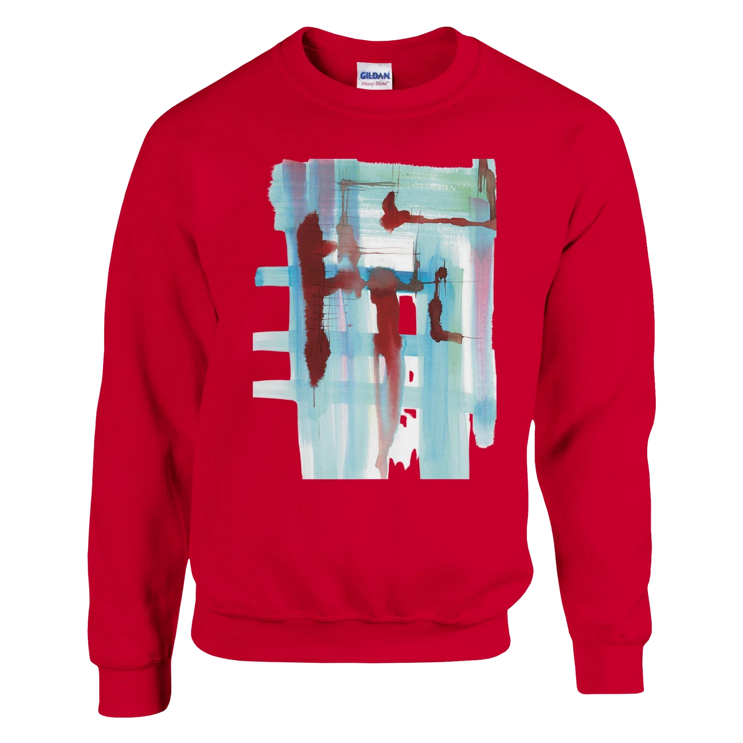 Sweatshirt Unisexe Classique Structres liquides – Impression Artistique Multicolore - Laure Leprince - Artiste Peintre