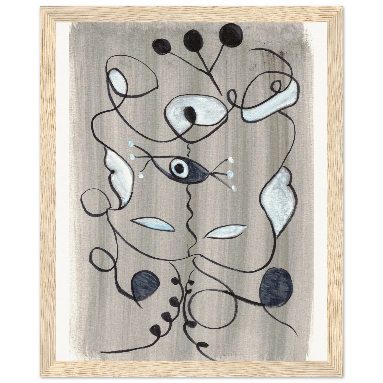 Affiche encadrée bois | Papier mat qualité musée | Aquarelle originale Laure Leprince - Laure Leprince - Artiste Peintre