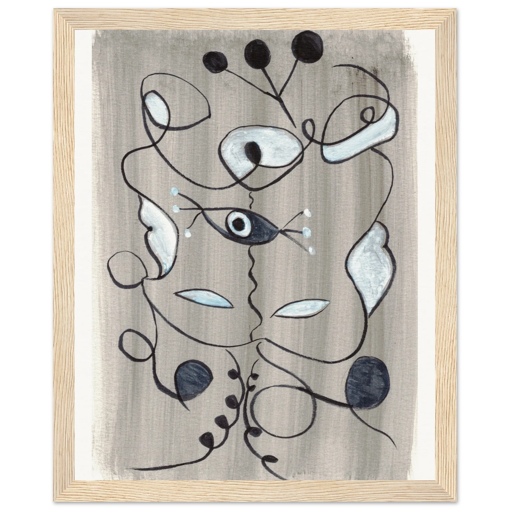 Affiche encadrée bois | Papier mat qualité musée | Aquarelle originale Laure Leprince - Laure Leprince - Artiste Peintre