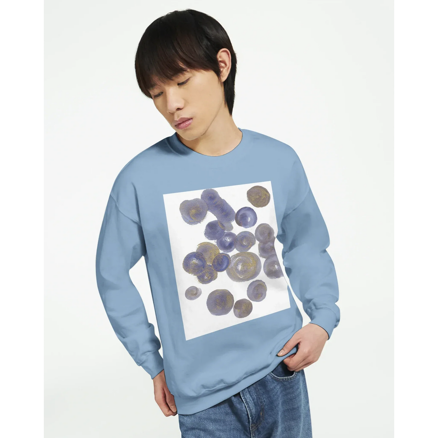 Sweatshirt Unisexe Classique Spheres – Impression Artistique Multicolore - Laure Leprince - Artiste Peintre