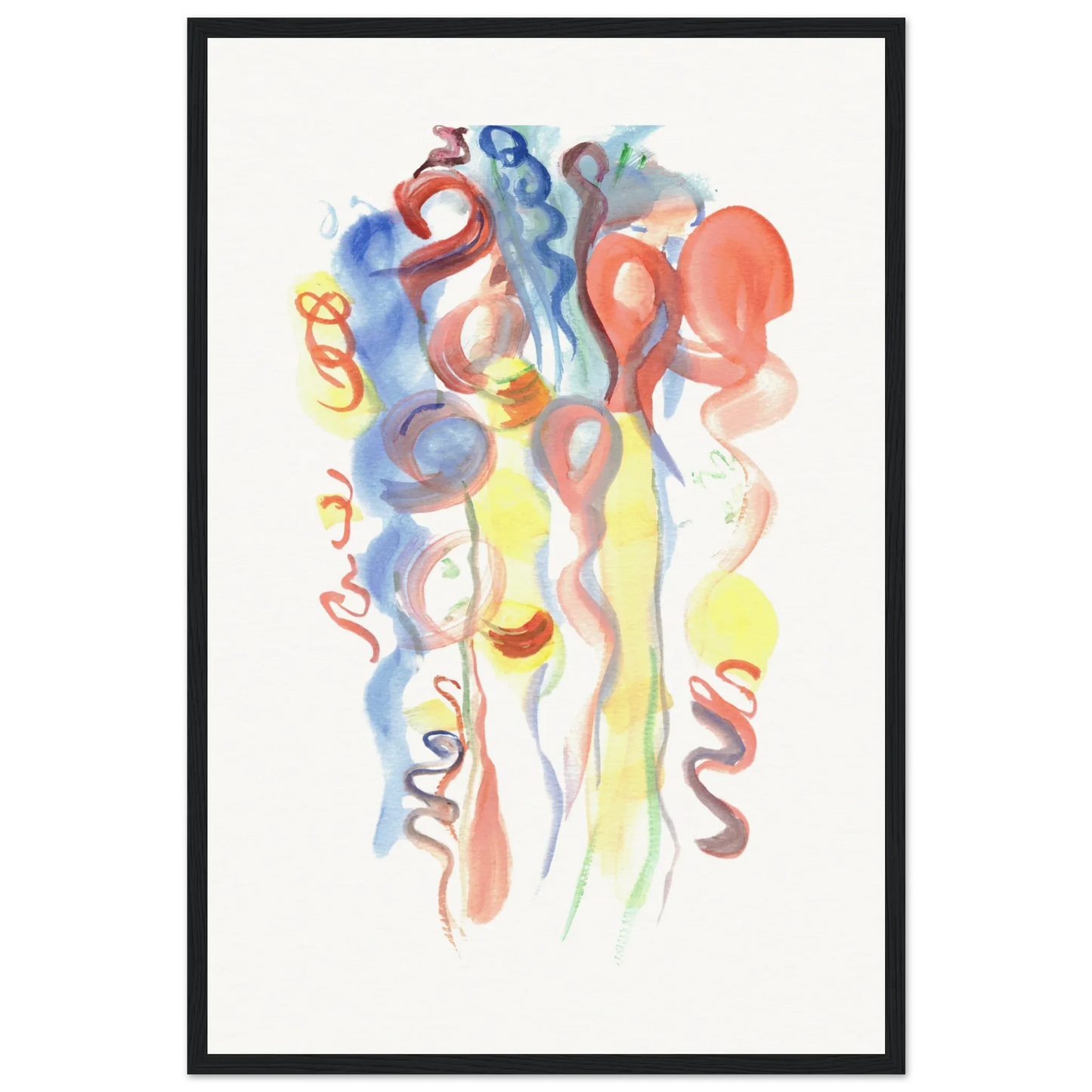 Affiche Encadrée Museum-Quality Matte Paper Aluminium Framed Serpentins - Laure Leprince - Artiste Peintre