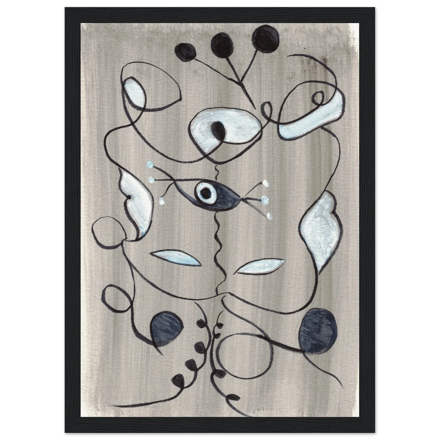 Affiche encadrée bois | Papier mat qualité musée | Aquarelle originale Laure Leprince - Laure Leprince - Artiste Peintre