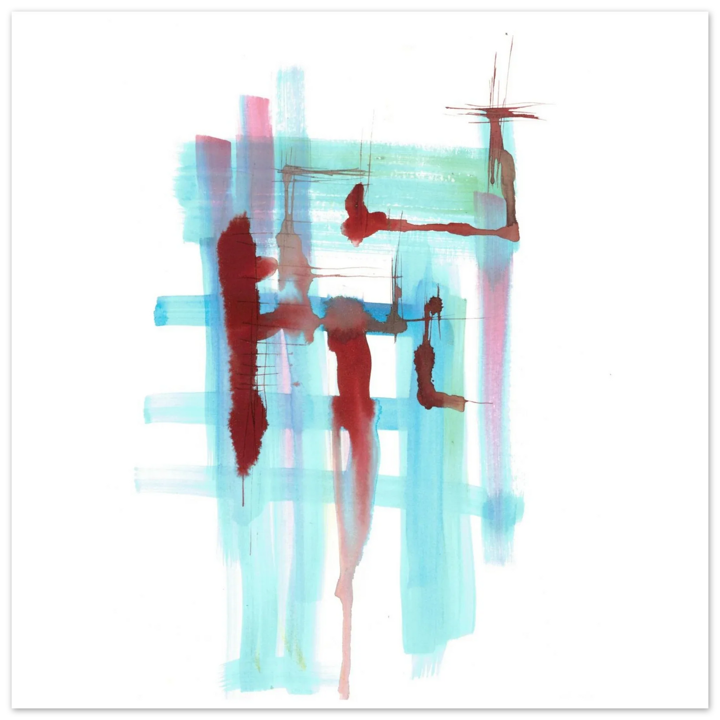 Premium Matte Paper Poster Aquarelle Originale RDJ3-10 - Laure Leprince - Artiste Peintre