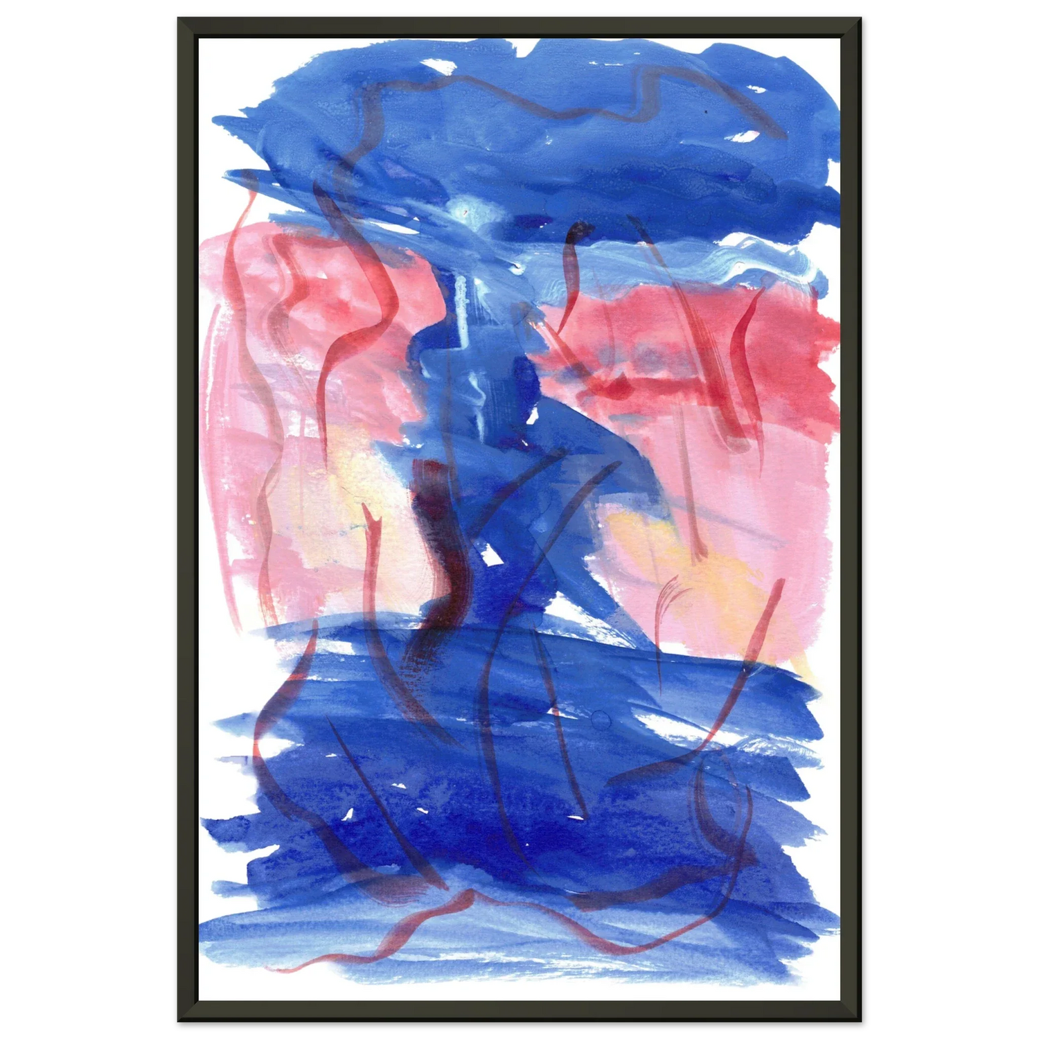 Classic Semi-Glossy Paper Metal Framed Post Midnight Siren - Laure Leprince - Artiste Peintre