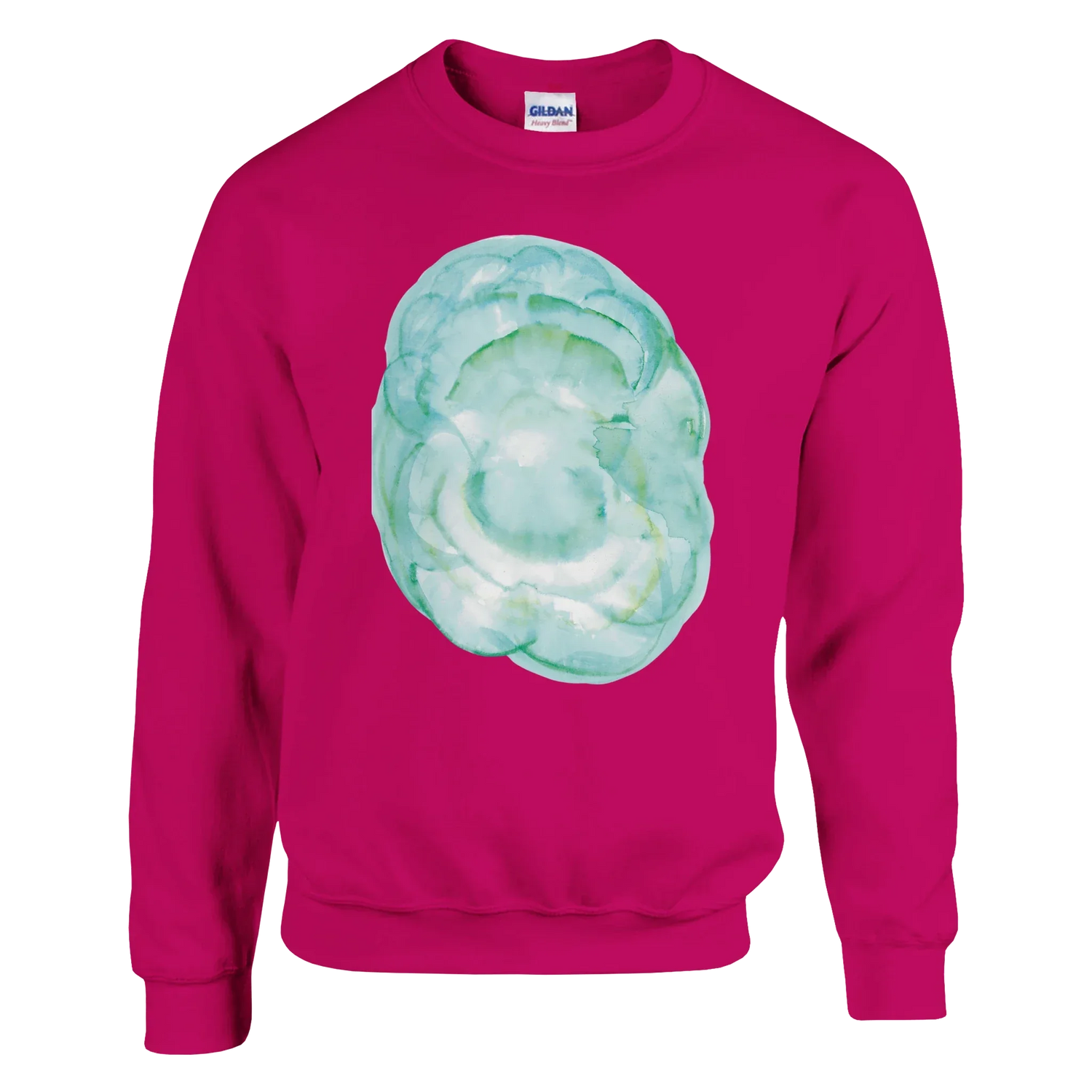 Sweatshirt Unisexe Classique Aqua Bloom – Impression Artistique Multicolore - Laure Leprince - Artiste Peintre