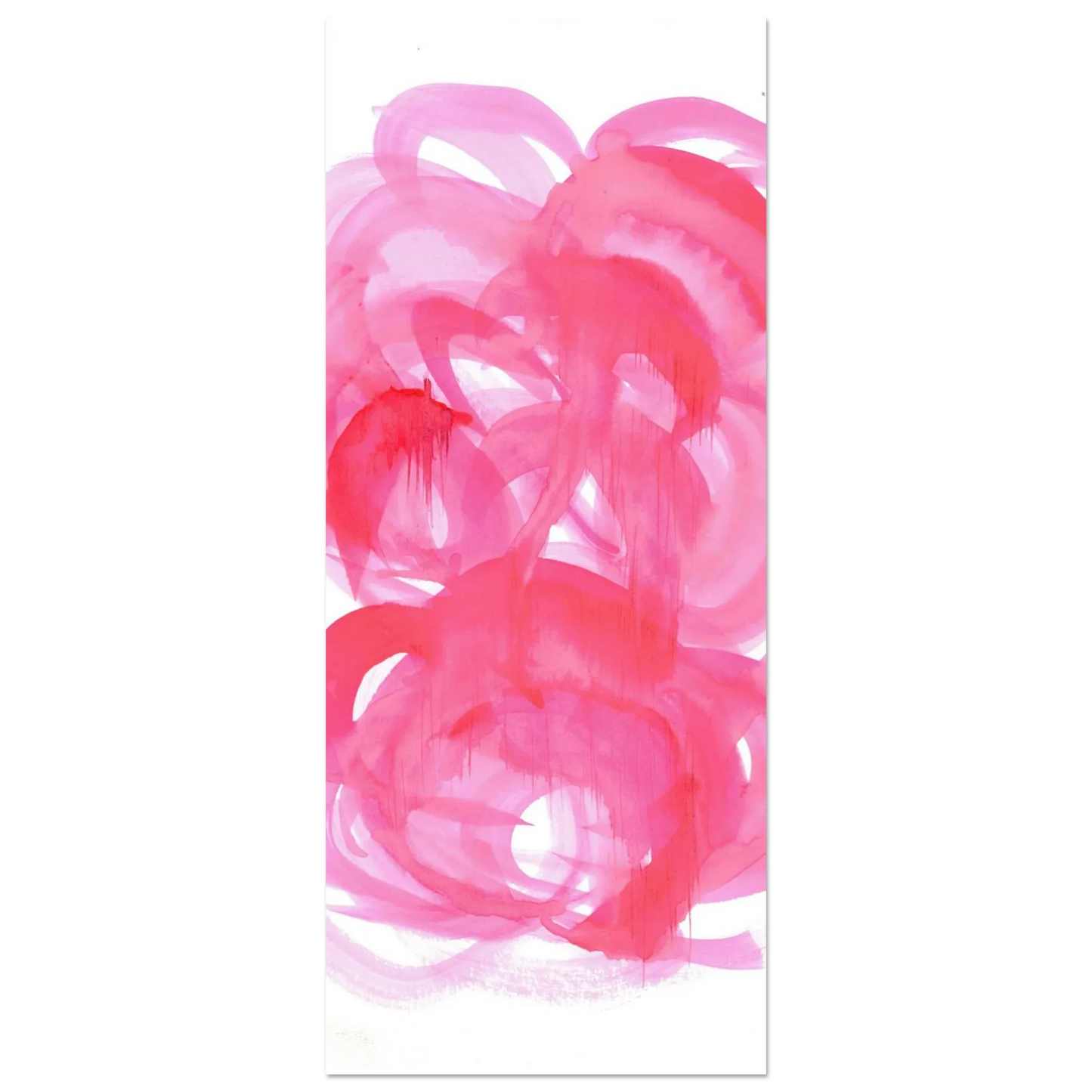 Abstract Pink Swirls Watercolor Poster - Vibrant Modern Art Print on Premium Matte Paper - Laure Leprince - Artiste Peintre