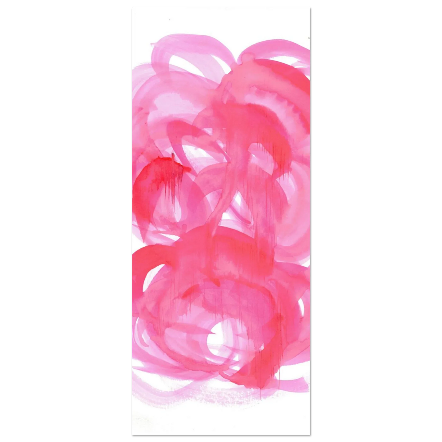 Abstract Pink Swirls Watercolor Poster - Vibrant Modern Art Print on Premium Matte Paper - Laure Leprince - Artiste Peintre