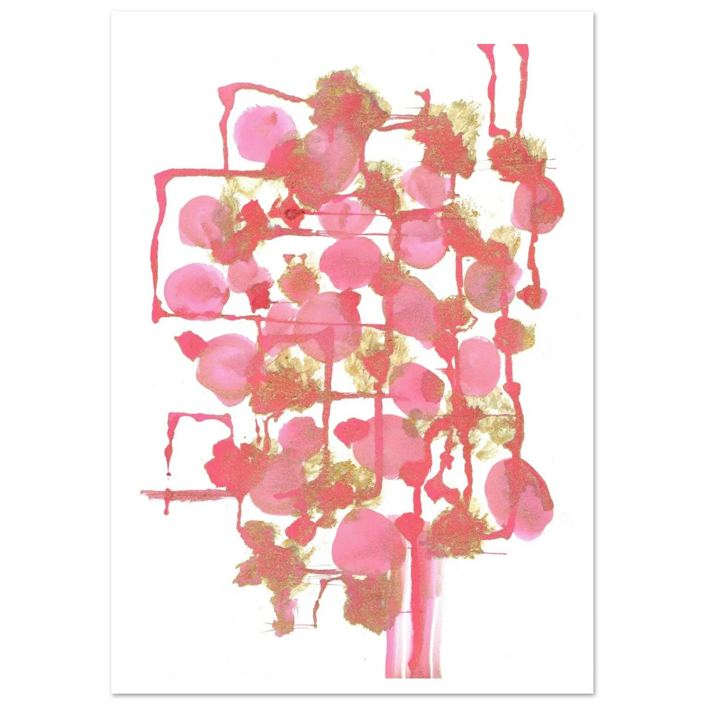 Premium Matte Paper Poster Aquarelle Originale RDJ3-11 - Laure Leprince - Artiste Peintre