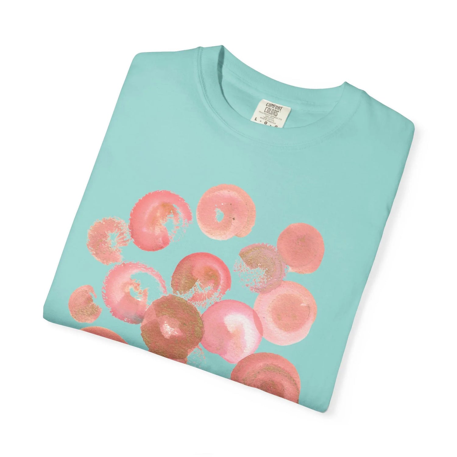 Abstract Rosee Petale T-Shirt — Bright Watercolor Square Art Tee - Laure Leprince - Artiste Peintre