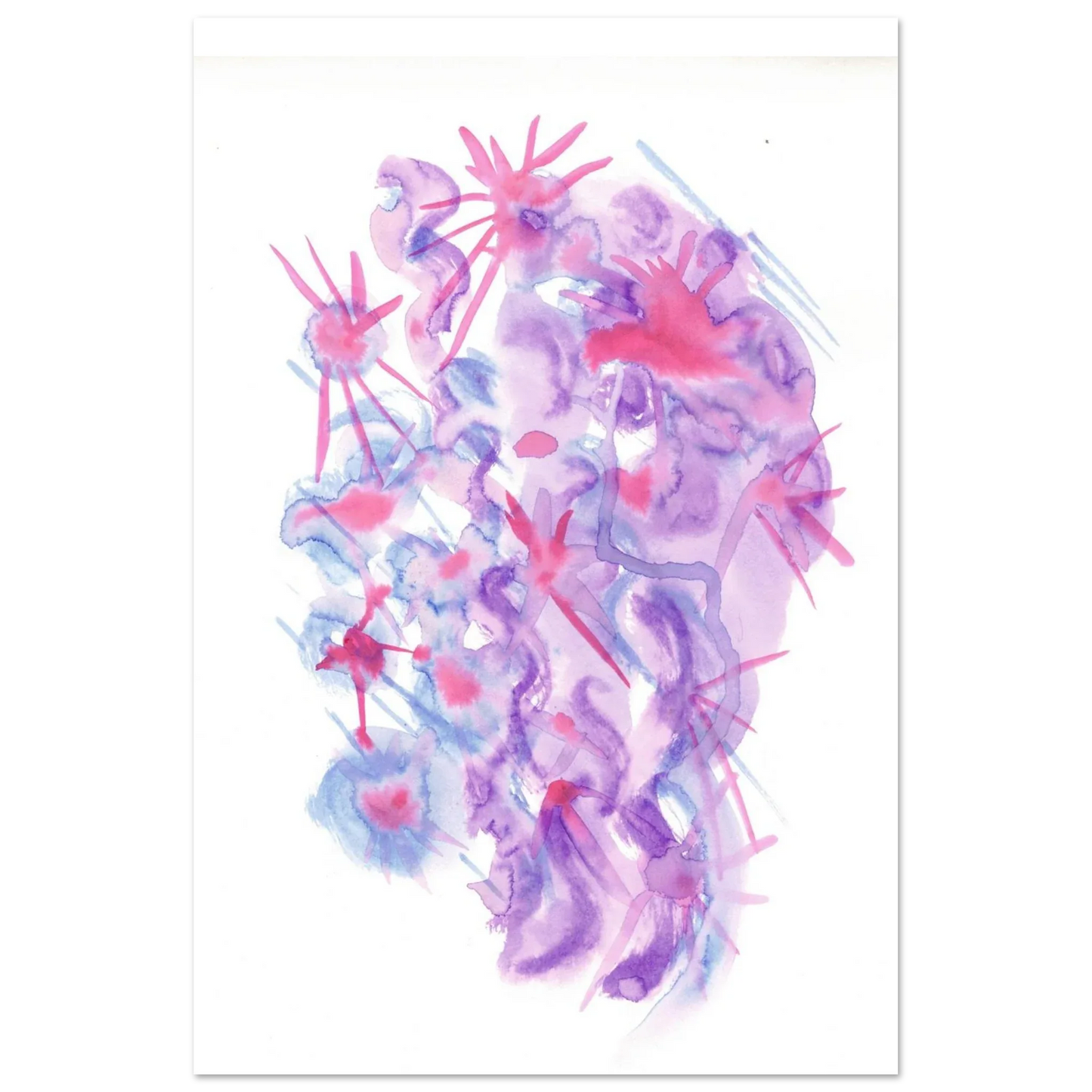 Premium Matte Paper Poster Aquarelle Originale RDJ3-16 - Laure Leprince - Artiste Peintre