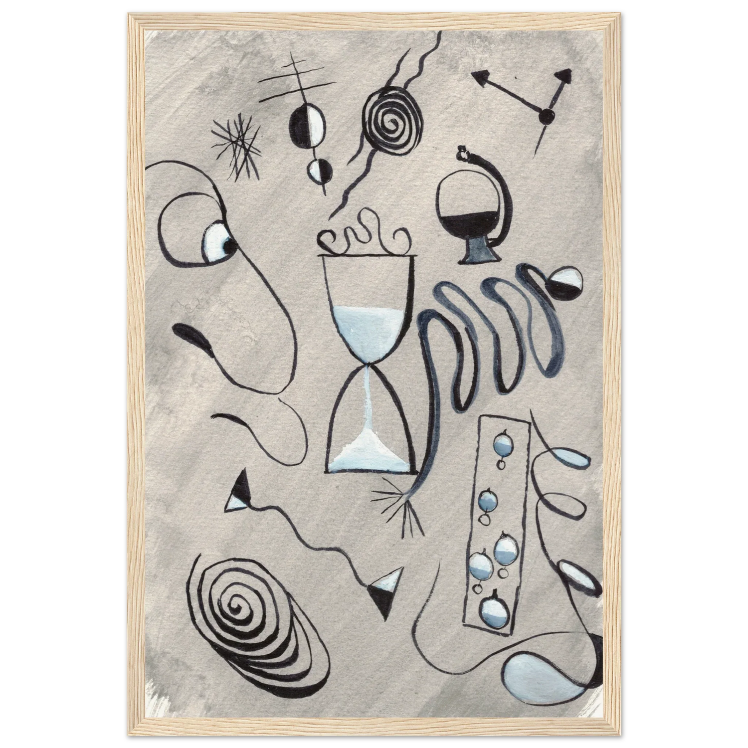 Affiche encadrée bois | Papier mat qualité musée | Aquarelle originale Laure Leprince - Laure Leprince - Artiste Peintre