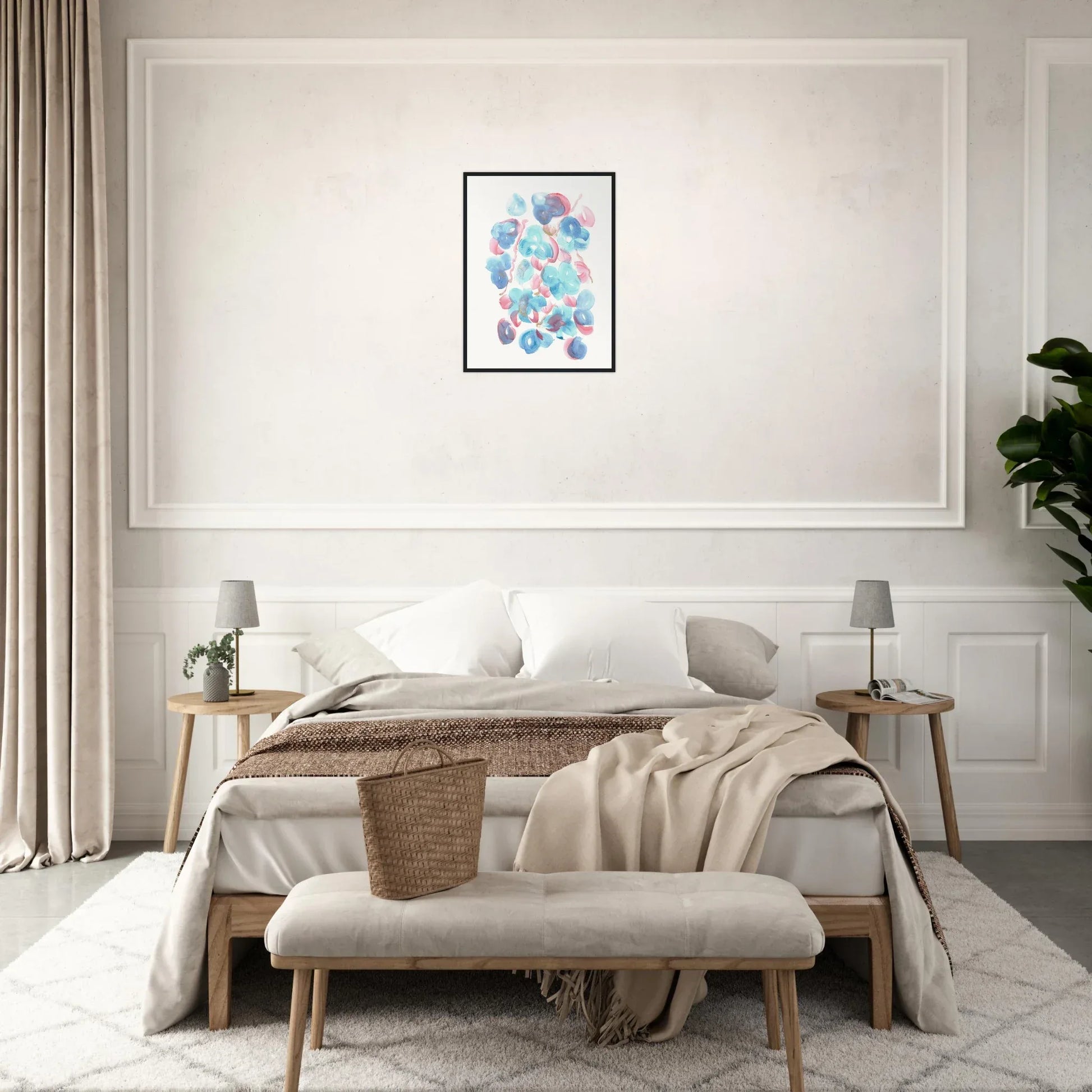 Affiche Encadrée Museum-Quality Matte Paper Wooden Framed Masque - Laure Leprince - Artiste Peintre