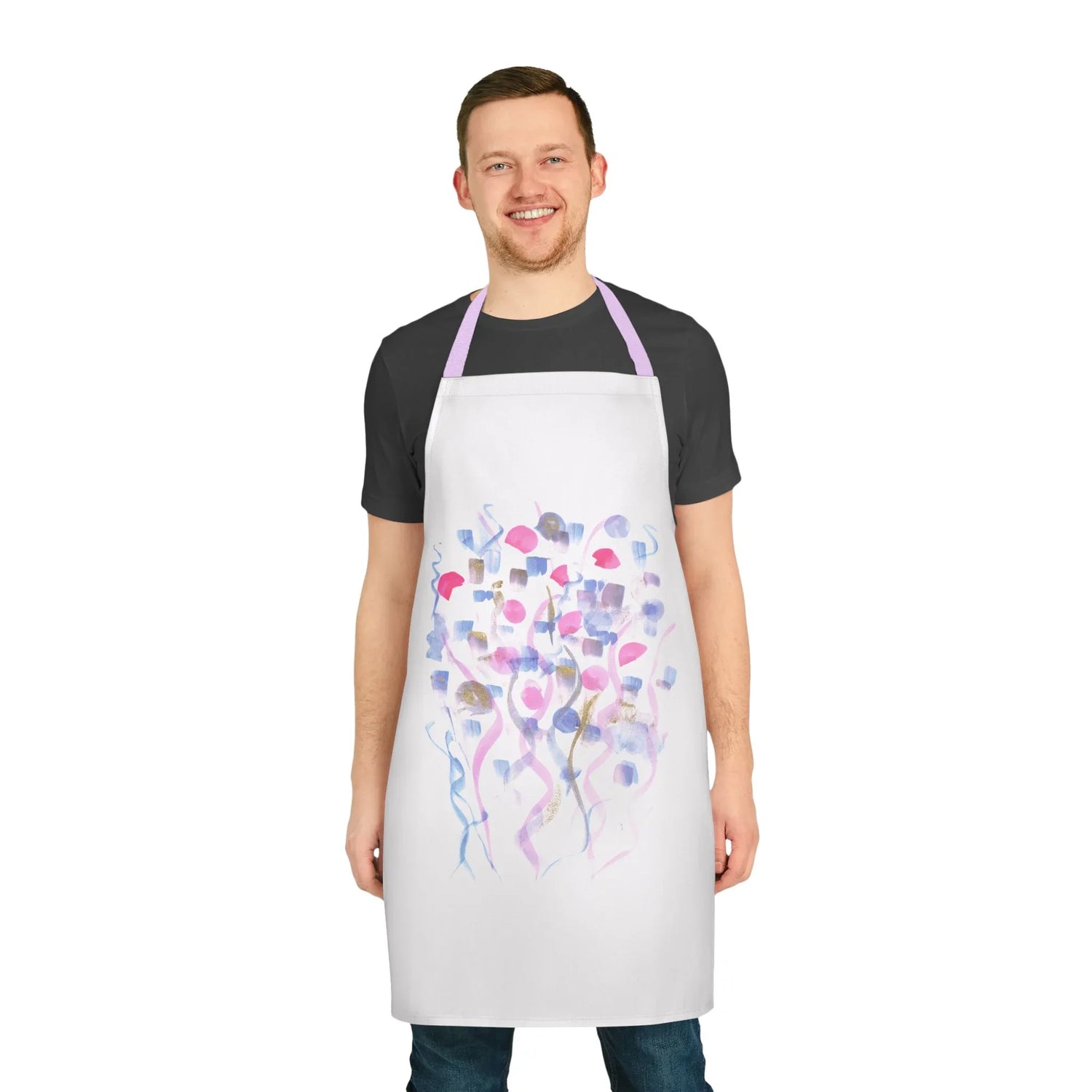 Abstract Apron Petal Drift– Artistic Kitchen Chef Gift - Laure Leprince - Artiste Peintre