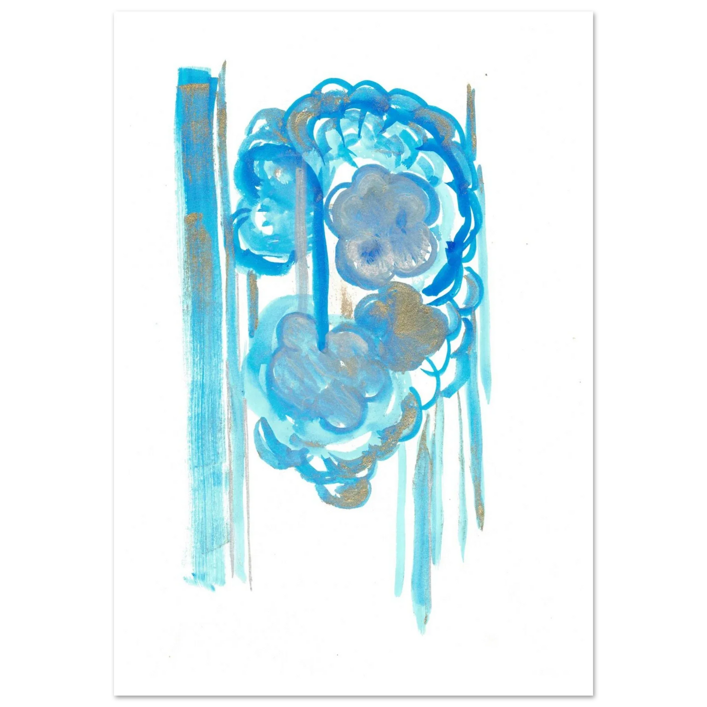 Premium Matte Paper Poster Aquarelle Originale RDJ3-18 - Laure Leprince - Artiste Peintre