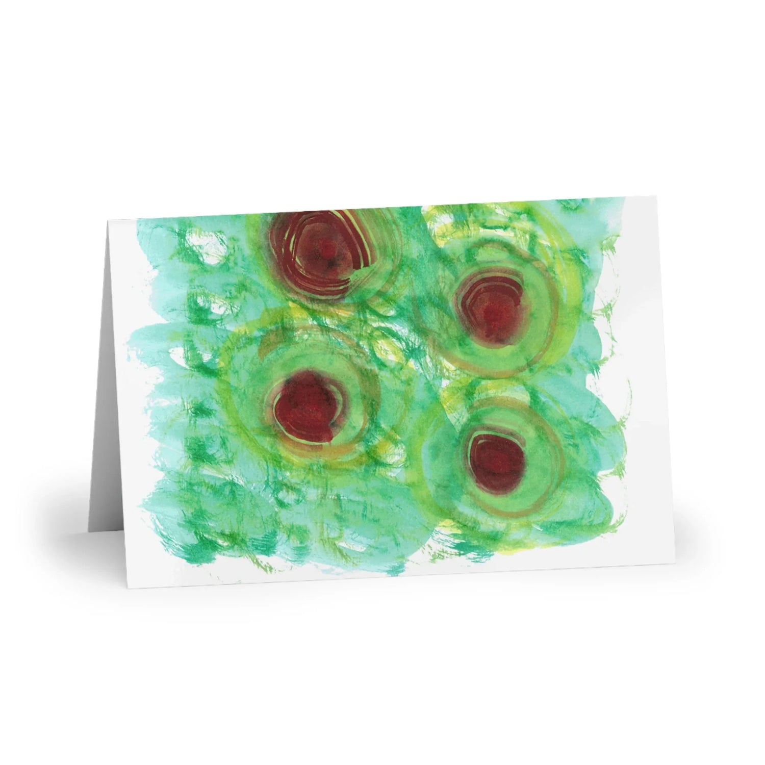 Deco Green Echo #16 Leaf Greeting Card - Elegant - Laure Leprince - Artiste Peintre