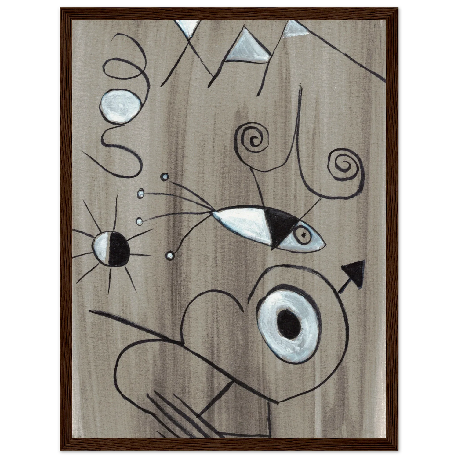 Affiche encadrée bois | Papier mat qualité musée | Aquarelle originale Laure Leprince - Laure Leprince - Artiste Peintre