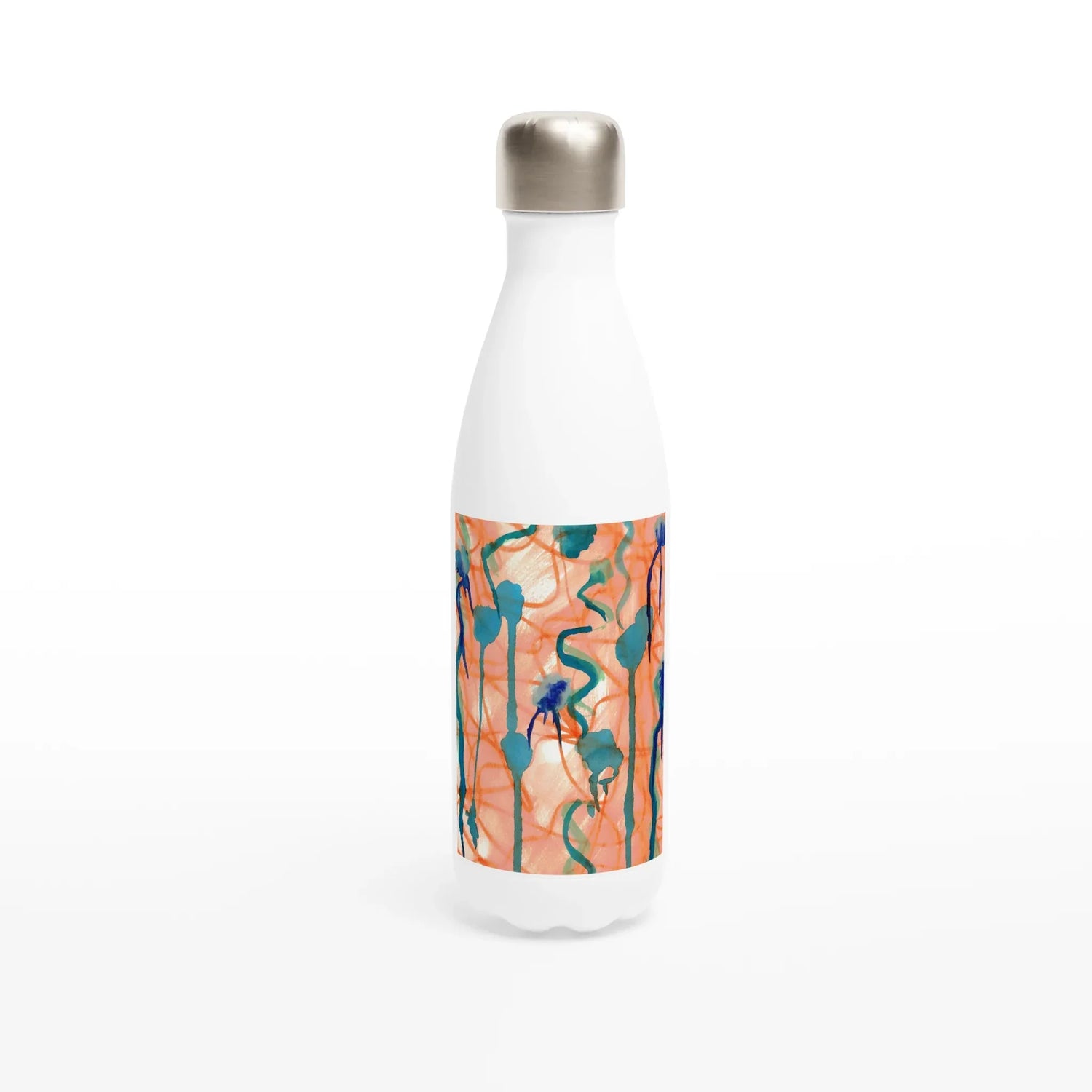 Bouteille isotherme en acier inoxydable 500 ml – Design artistique exclusif Saphir Ambree - Laure Leprince - Artiste Peintre