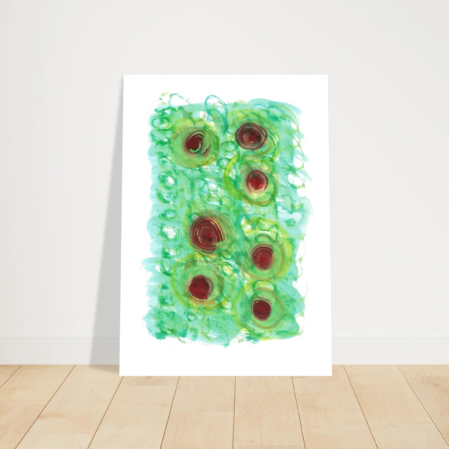 Affiche premium sur papier mat Green Echo – Art mural de qualité supérieure - Laure Leprince - Artiste Peintre