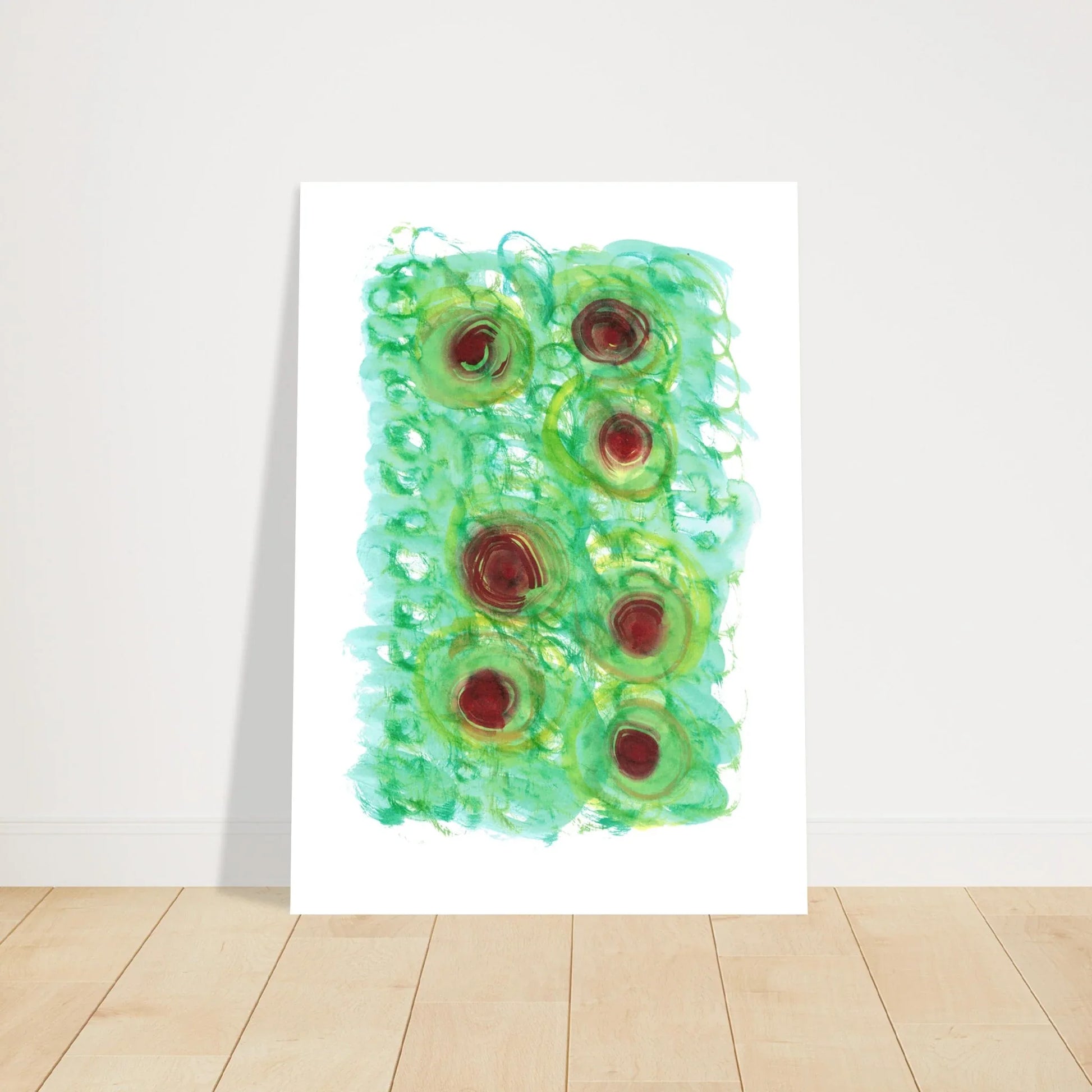 Affiche premium sur papier mat Green Echo – Art mural de qualité supérieure - Laure Leprince - Artiste Peintre
