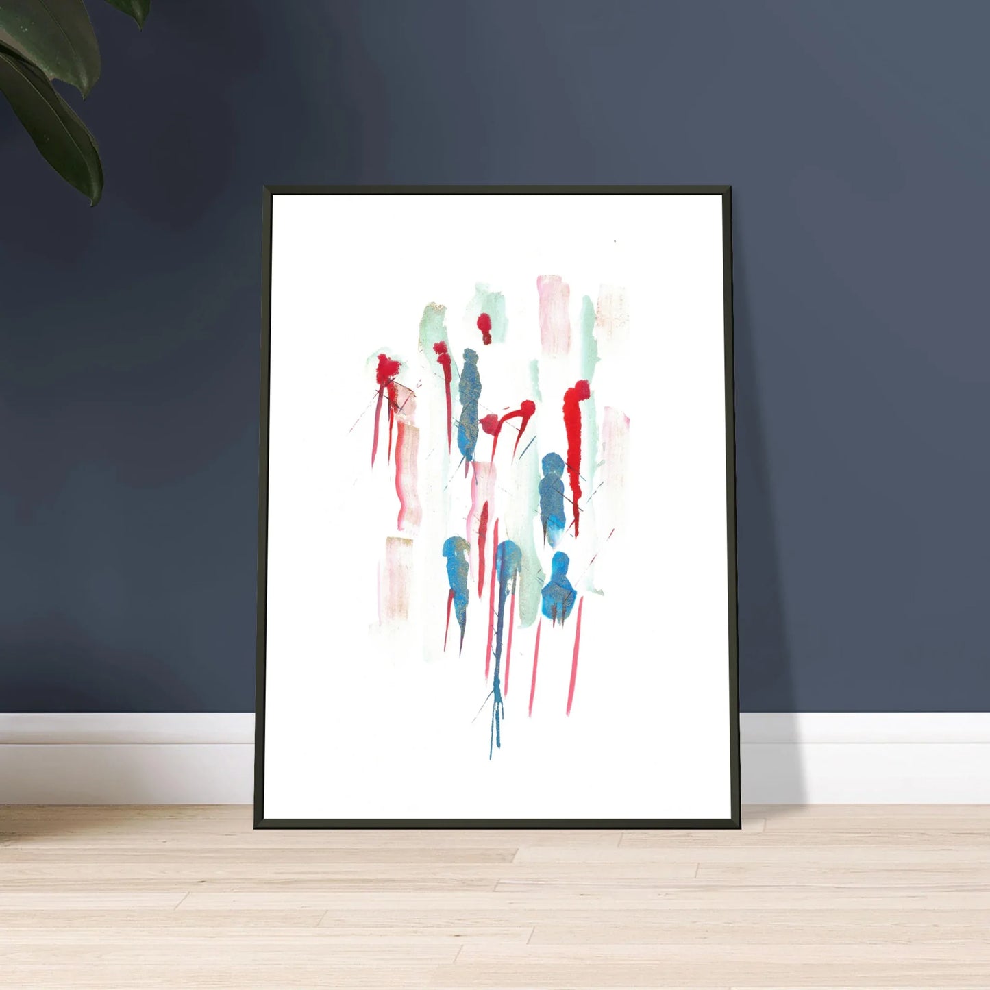 Classic Semi-Glossy Paper Metal Framed Poster Personnages - Laure Leprince - Artiste Peintre
