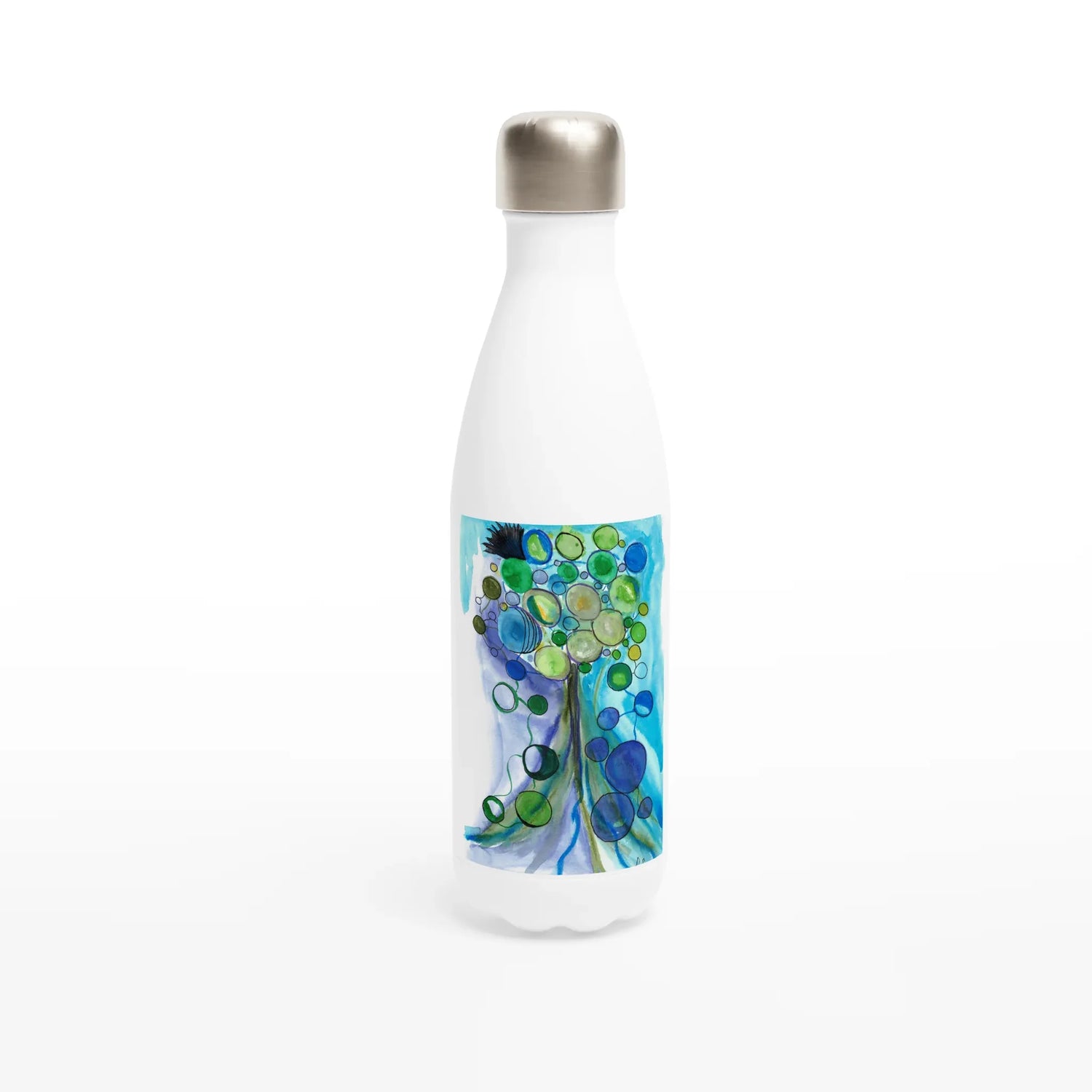 Bouteille isotherme en acier inoxydable 500 ml Ecosphères – Design artistique exclusif - Laure Leprince - Artiste Peintre