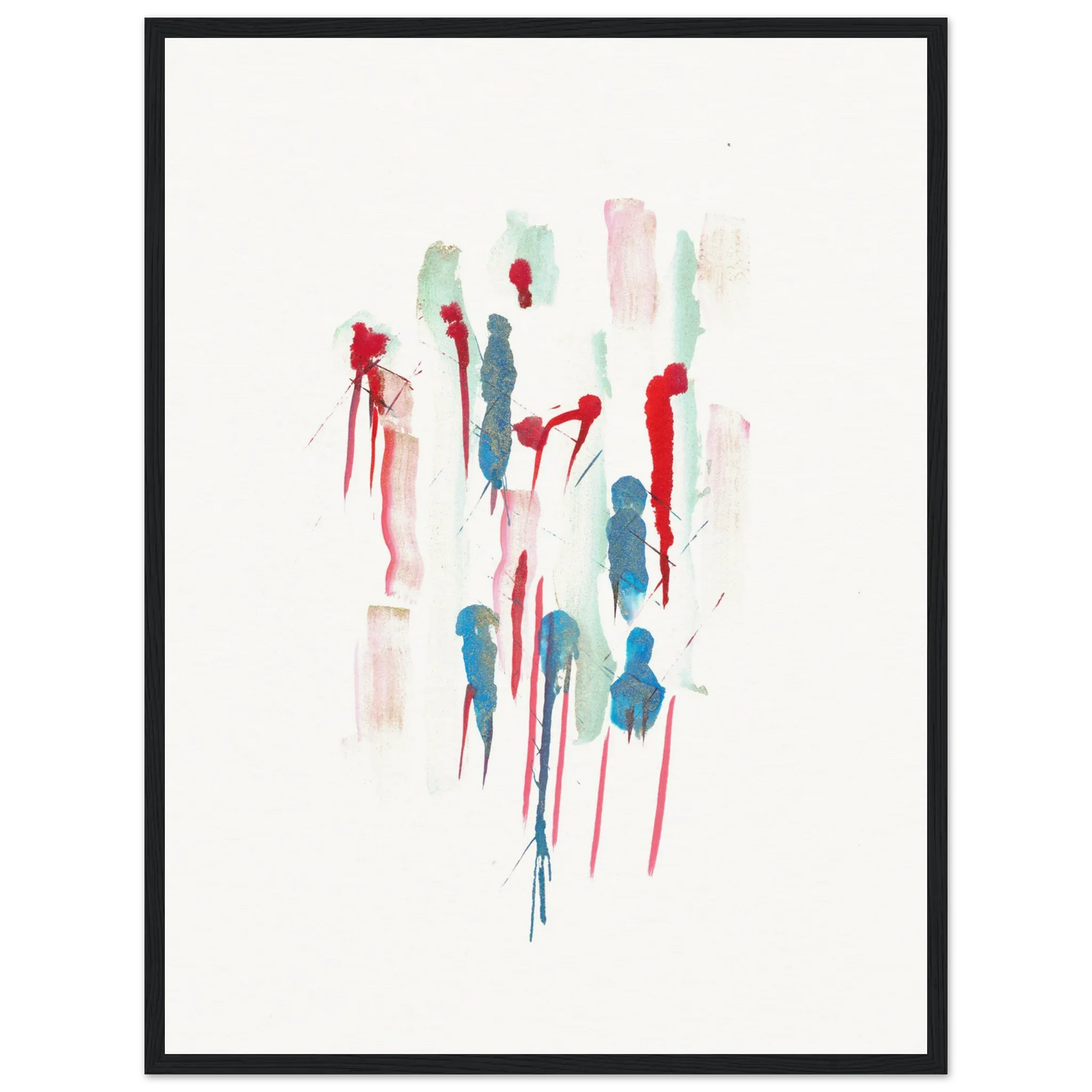 Museum-Quality Matte Paper Wooden Framed Poster Personnages - Laure Leprince - Artiste Peintre