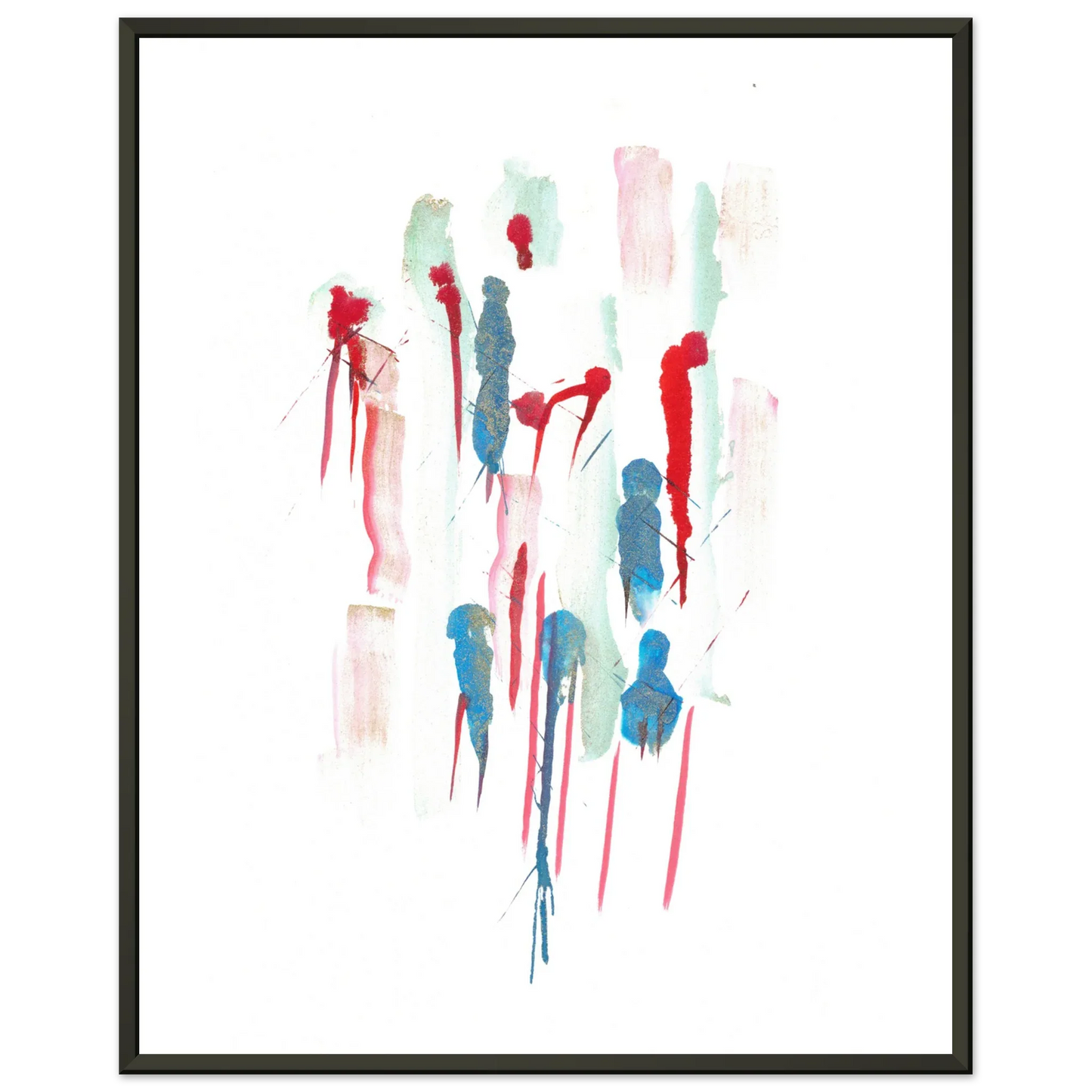 Classic Semi-Glossy Paper Metal Framed Poster Personnages - Laure Leprince - Artiste Peintre