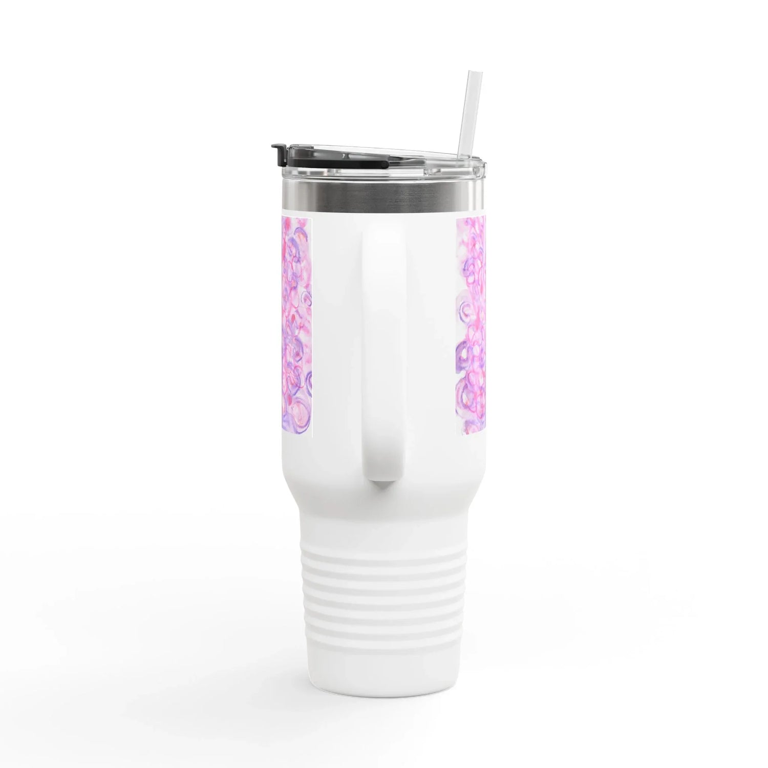 40oz Insulated Travel Mug – Floraison Intime Watercolor Design - Laure Leprince - Artiste Peintre
