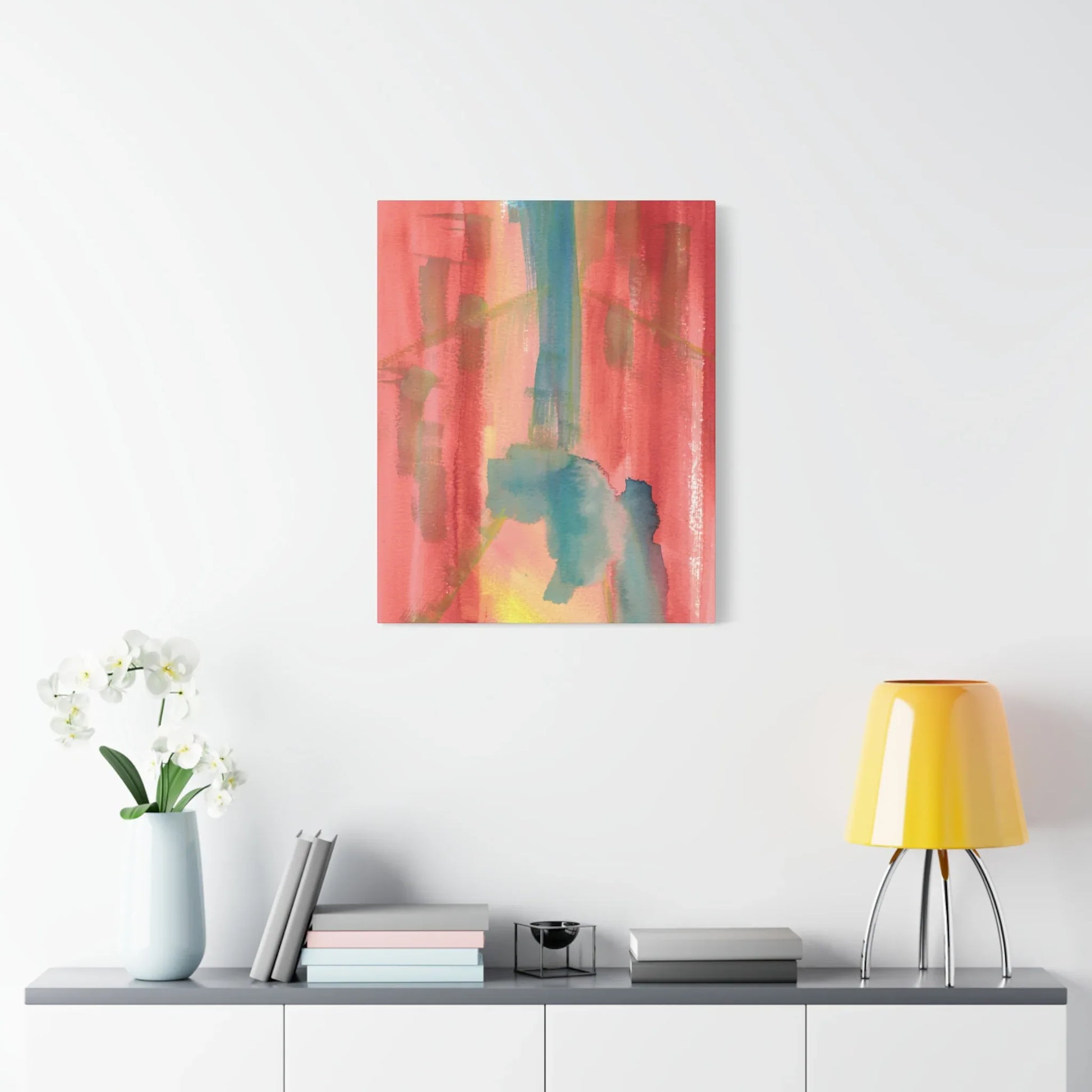 Abstract Watercolor Canvas Art Color Surge – Coastal Elegance & Sustainable Design - Laure Leprince - Artiste Peintre