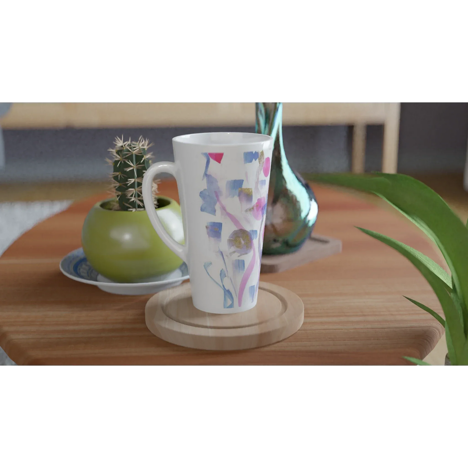 Mug à Latte en Céramique 500 ml Petal Drift – Élégant, durable et brillant - Laure Leprince - Artiste Peintre
