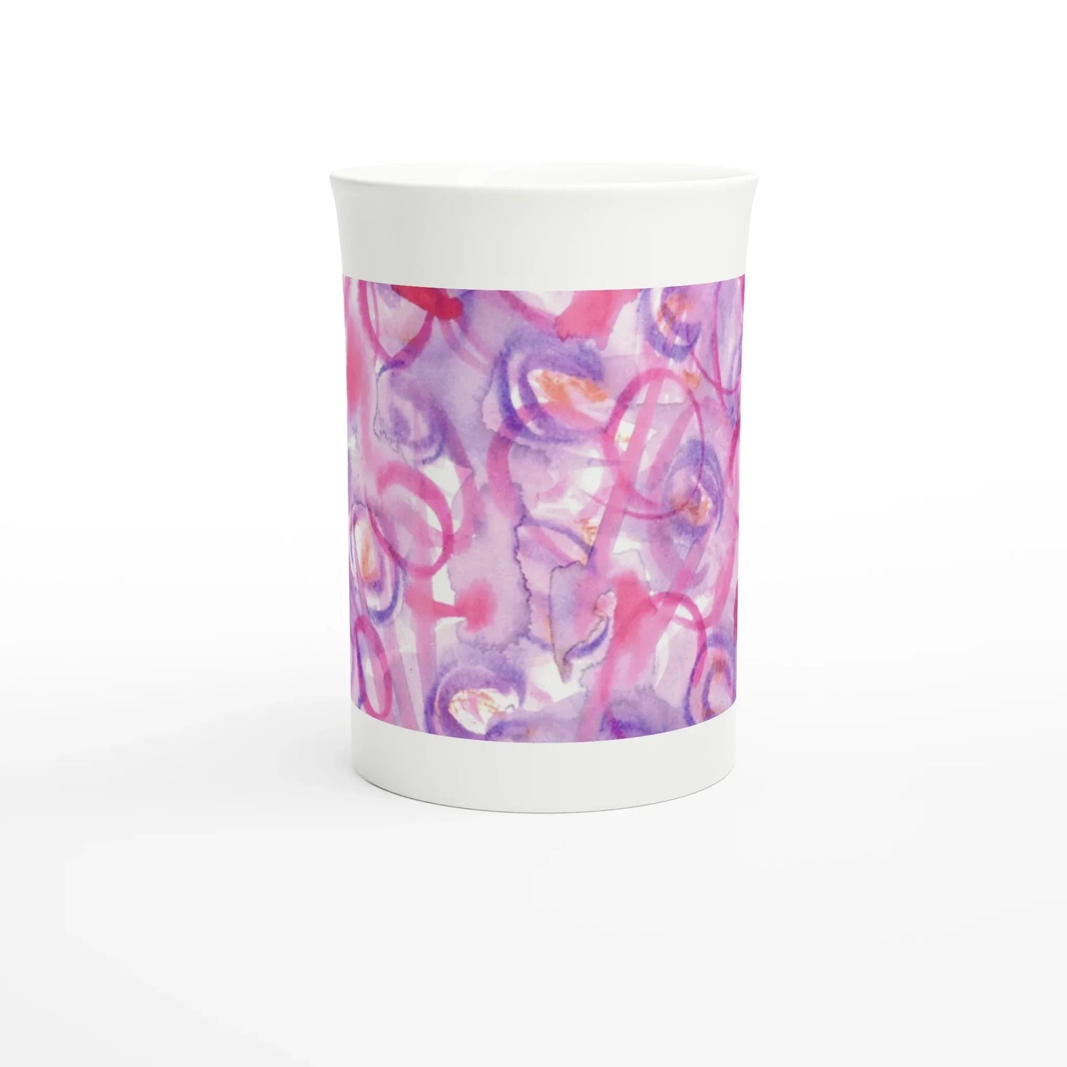 Mug en porcelaine blanche 30 cl Floraison Intime– Élégance et finesse intemporelle - Laure Leprince - Artiste Peintre