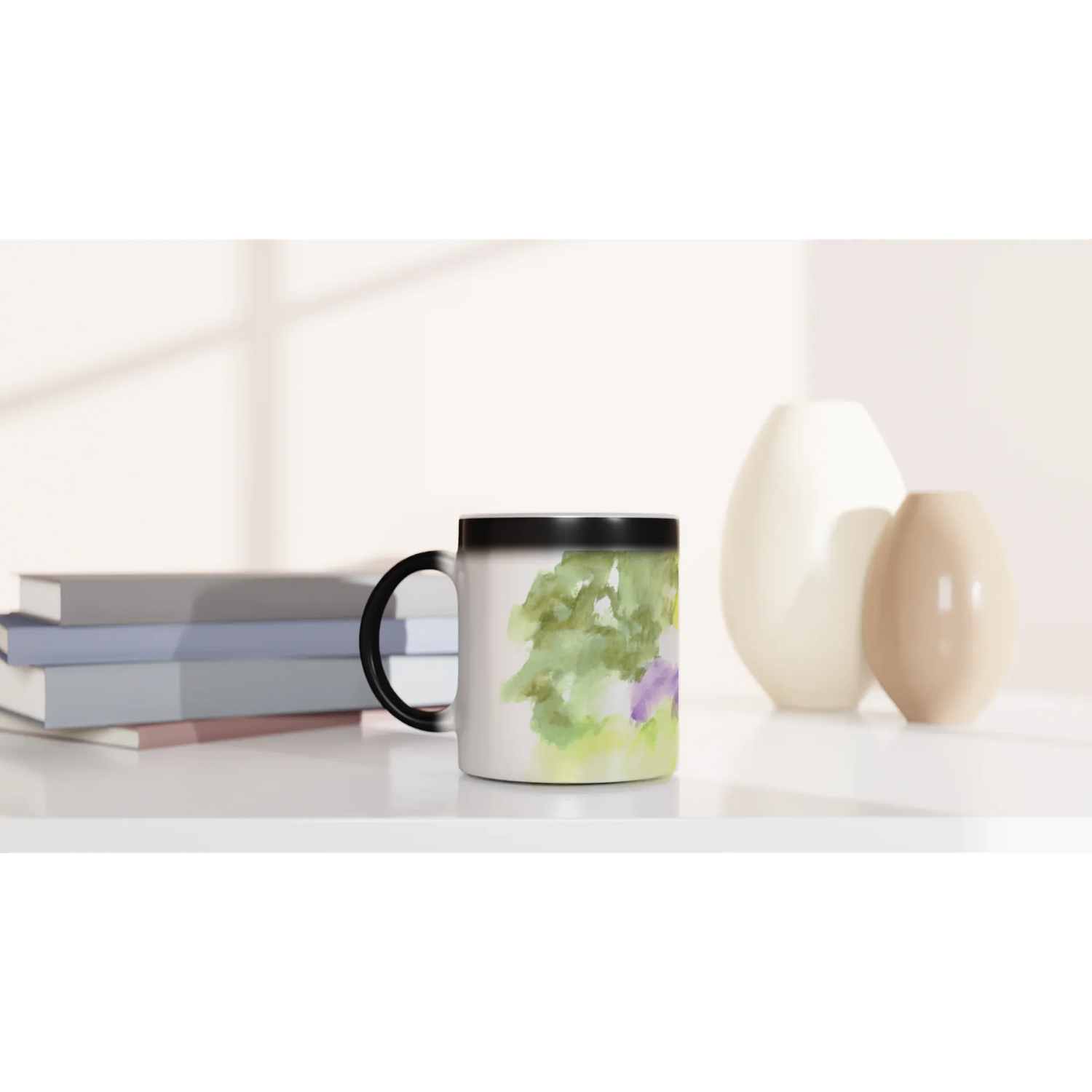 Mug magique en céramique 325 ml Eclosion Chromatique – Révèlez votre motif à la chaleur - Laure Leprince - Artiste Peintre