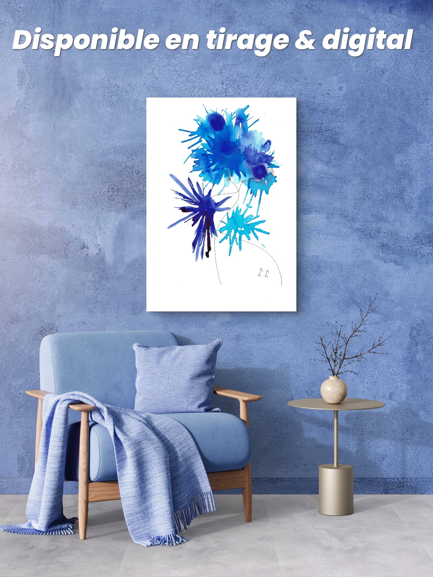 Affiche Floraison pop – aquarelle abstraite | Laure Leprince