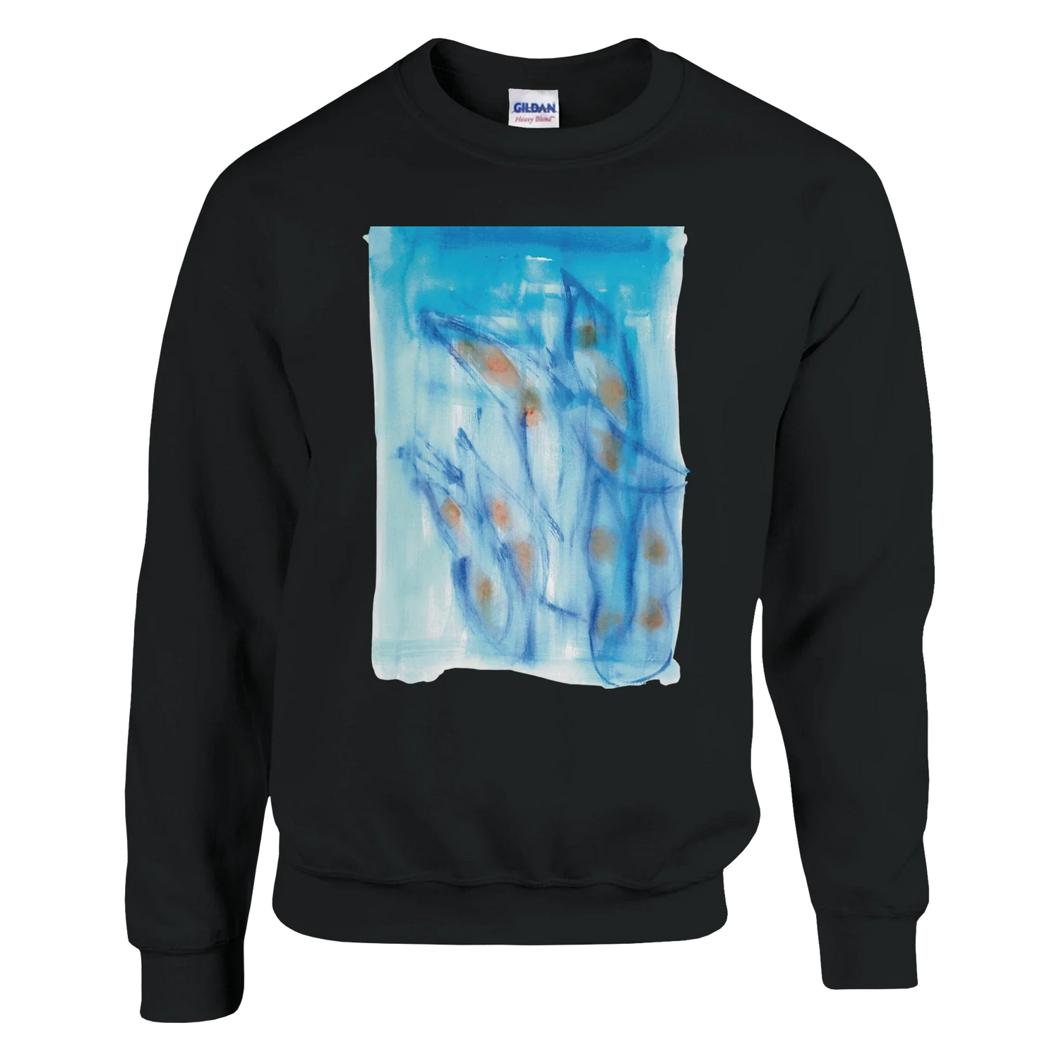 Sweatshirt Unisexe Classique Blue Sprouts – Impression Artistique Multicolore - Laure Leprince - Artiste Peintre