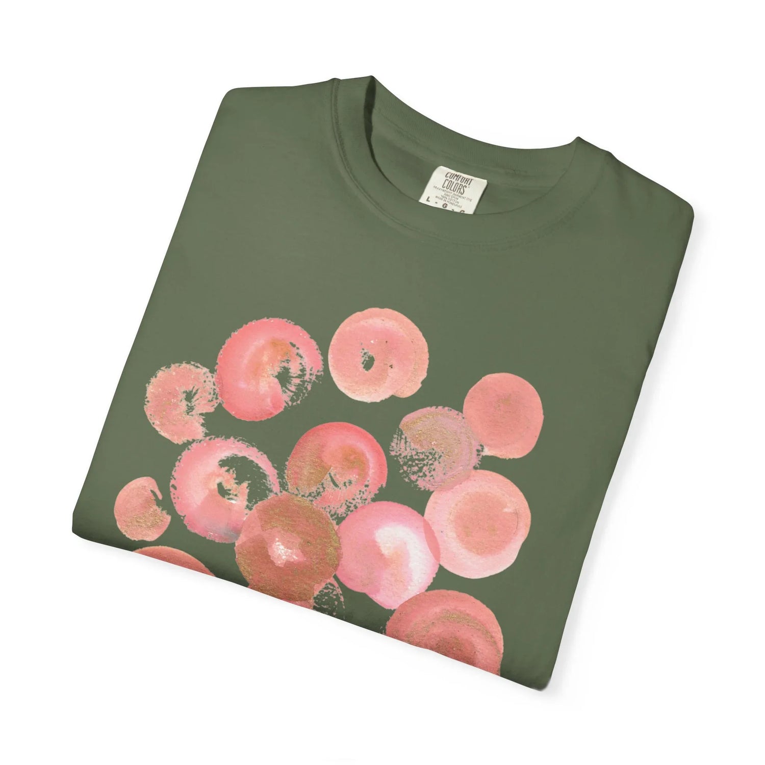Abstract Rosee Petale T-Shirt — Bright Watercolor Square Art Tee - Laure Leprince - Artiste Peintre