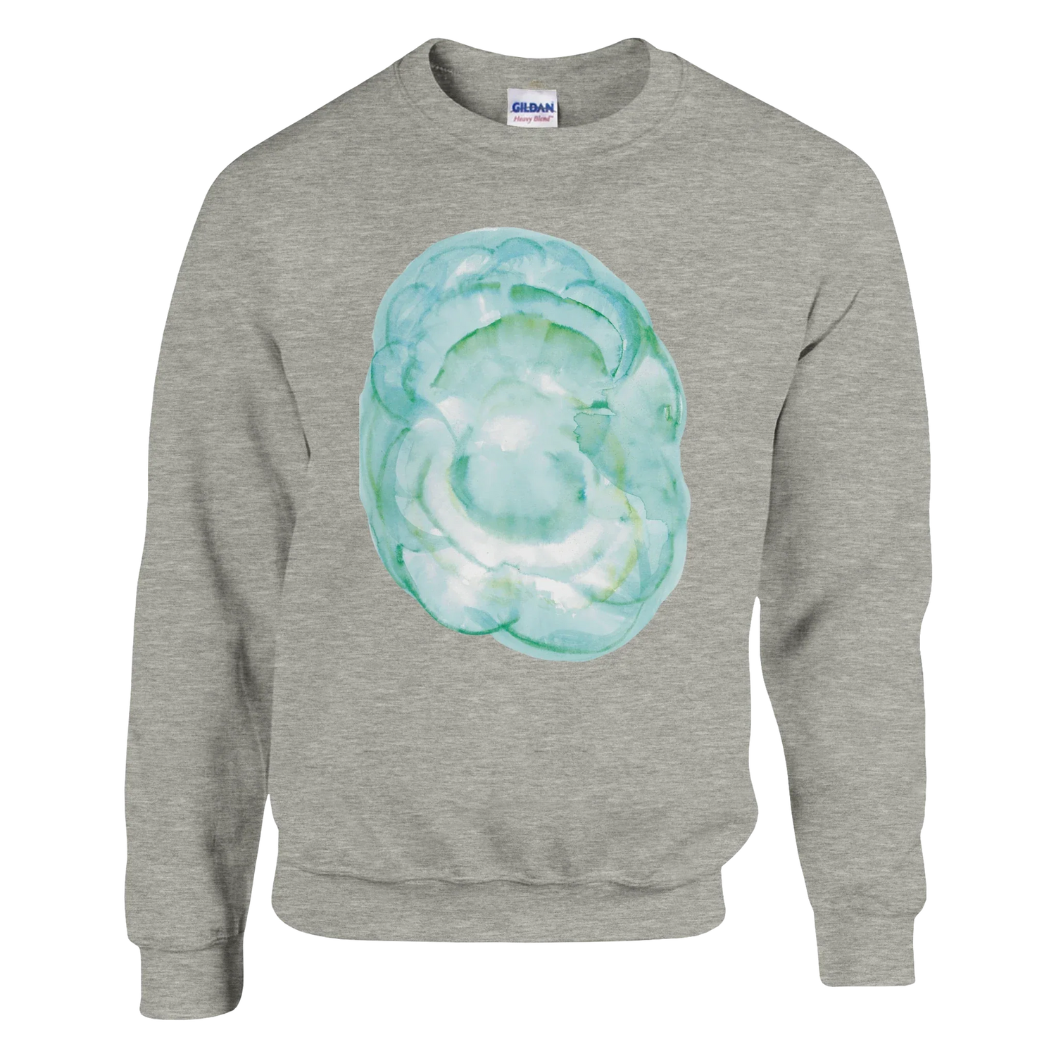 Sweatshirt Unisexe Classique Aqua Bloom – Impression Artistique Multicolore - Laure Leprince - Artiste Peintre