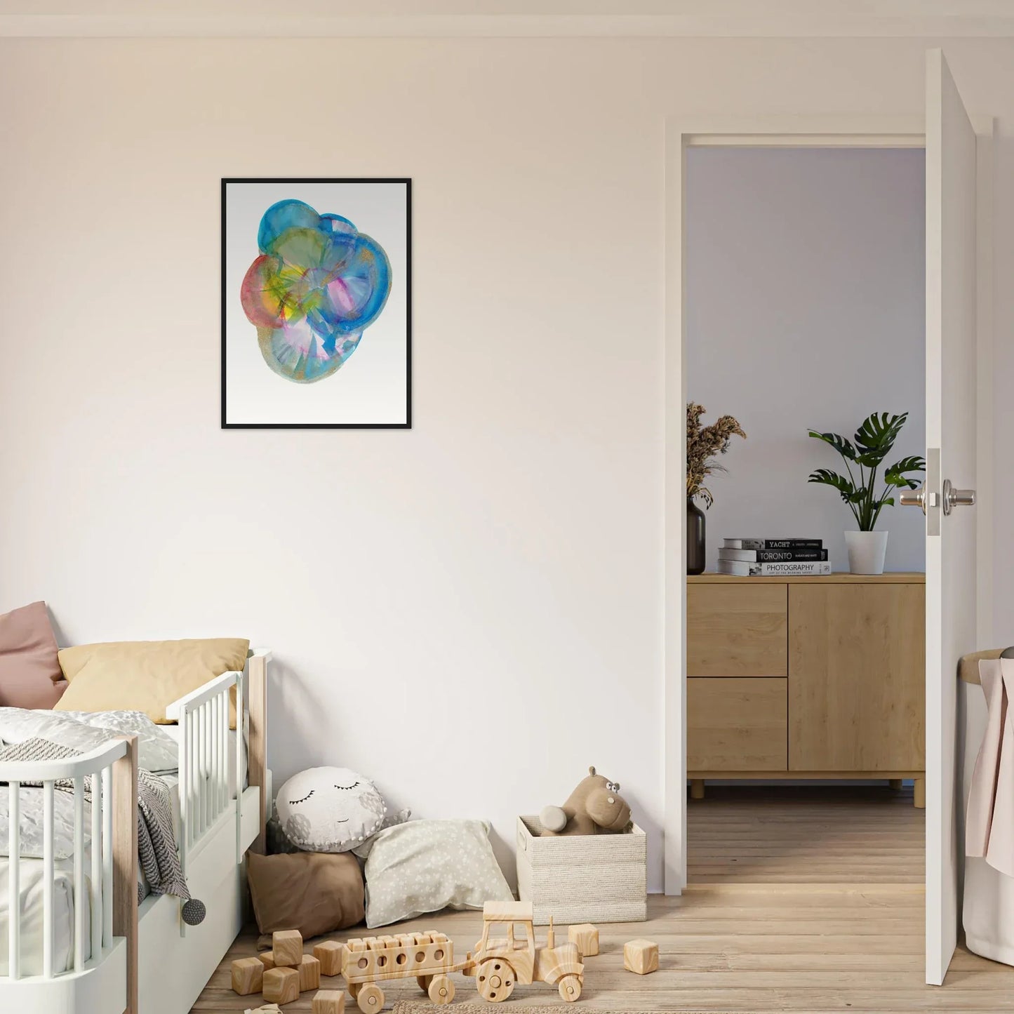 Affiche Encadrée Museum-Quality Matte Paper Wooden Framed Crystal Bloom - Laure Leprince - Artiste Peintre